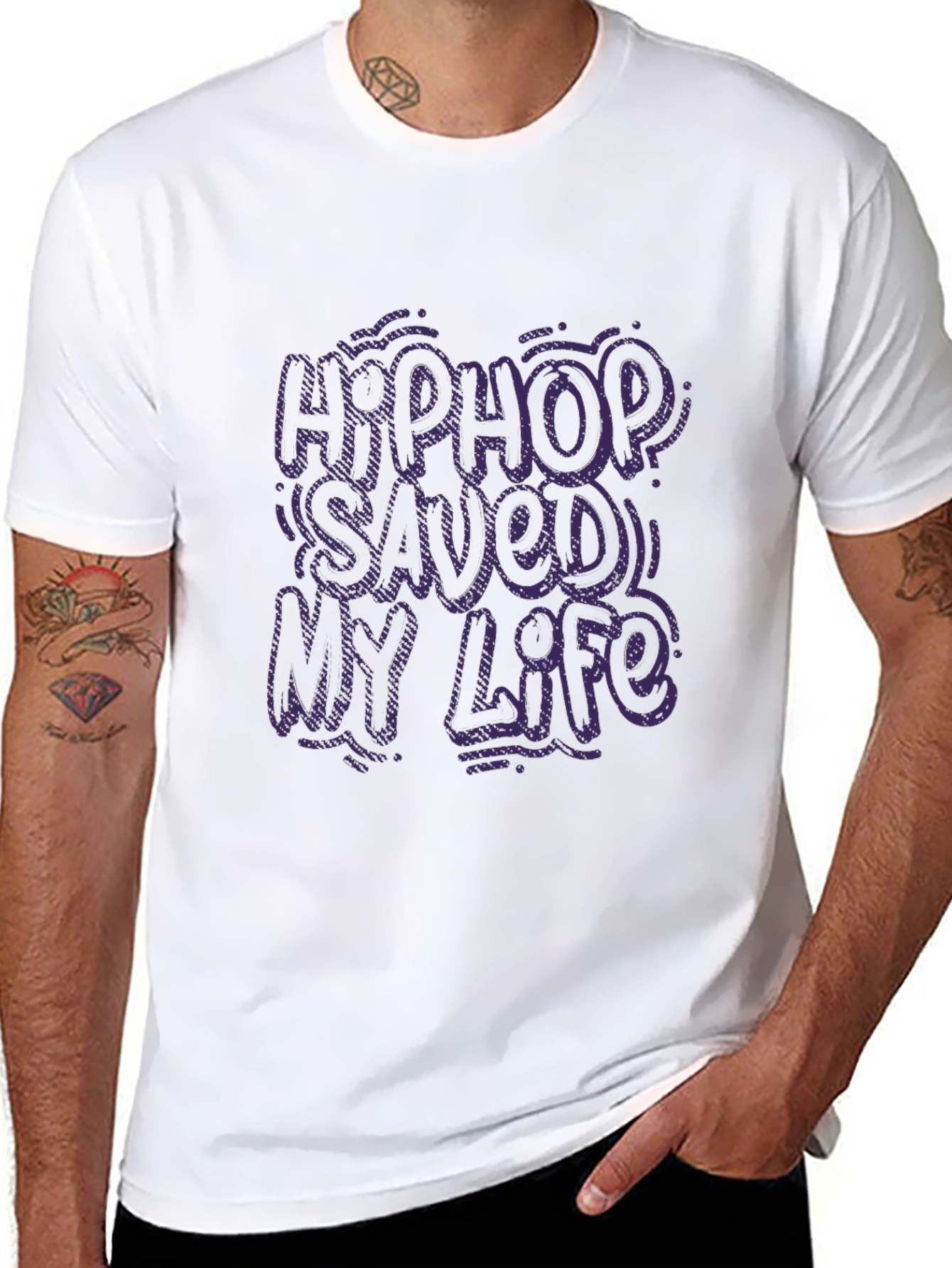 Black Hip Hop Saved My Life Graphic Tee view 8