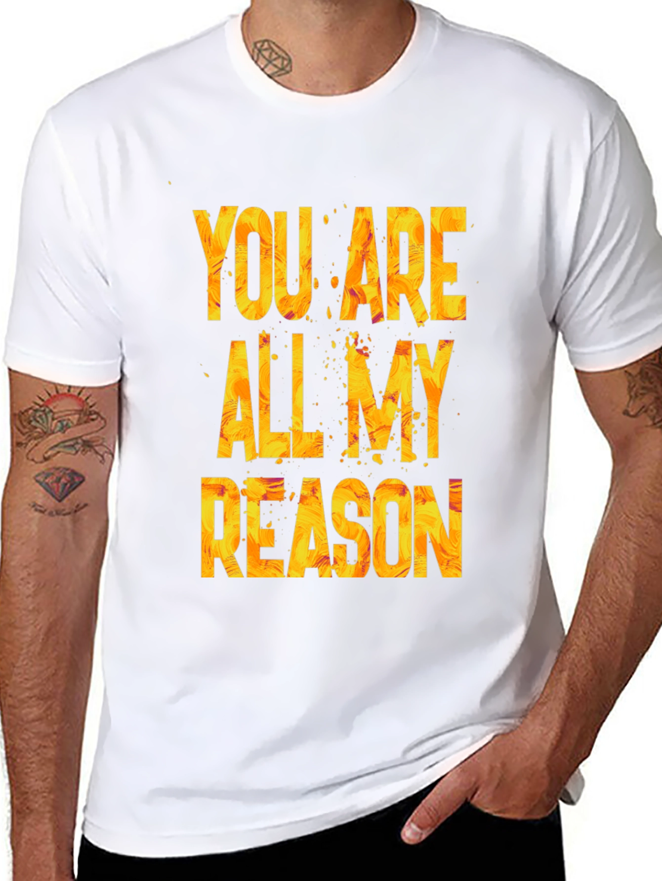Black You Are All My Reason Graphic T-Shirt view 8