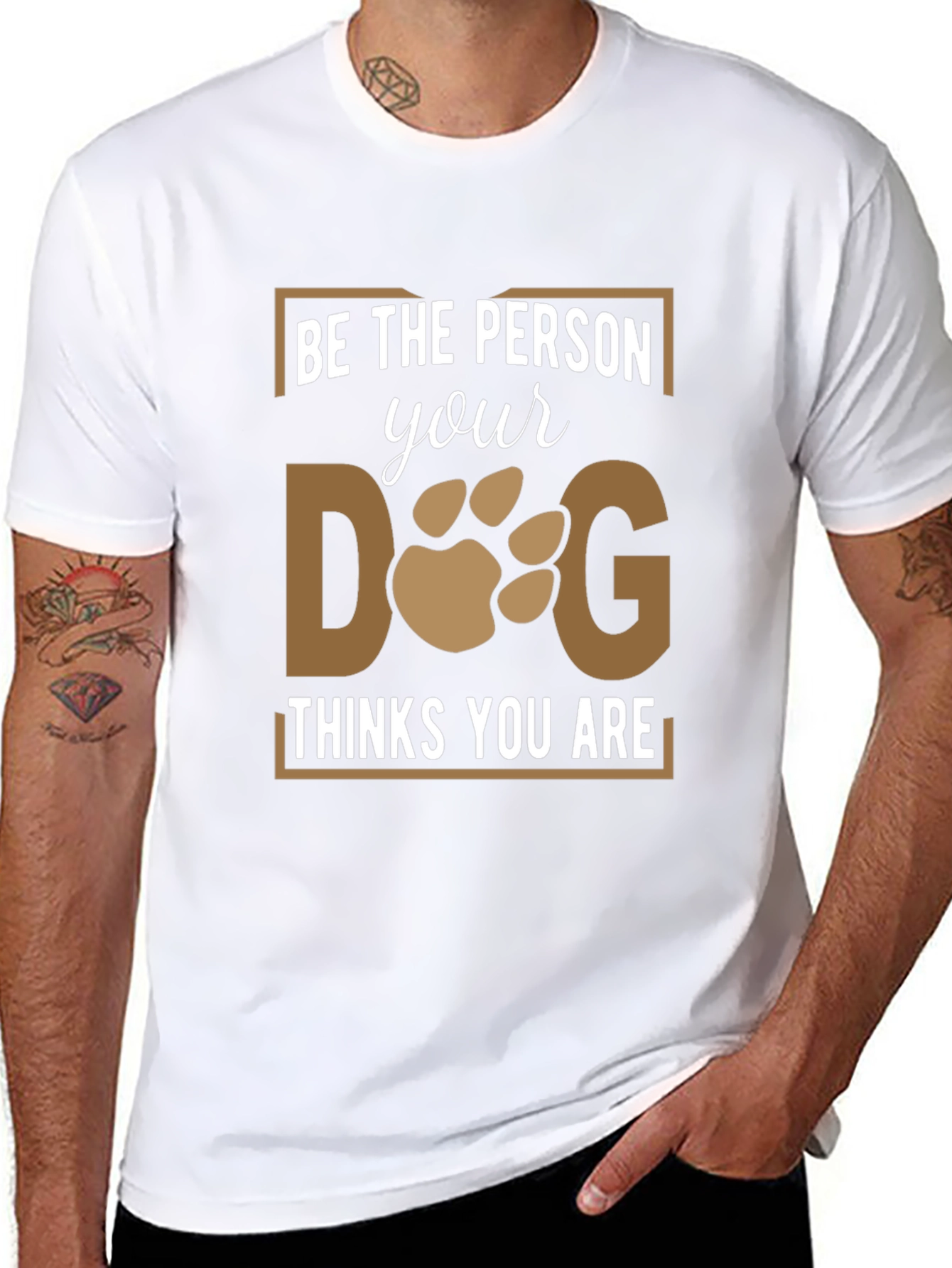 Black Be the Person Your Dog Thinks You Are T-Shirt view 8