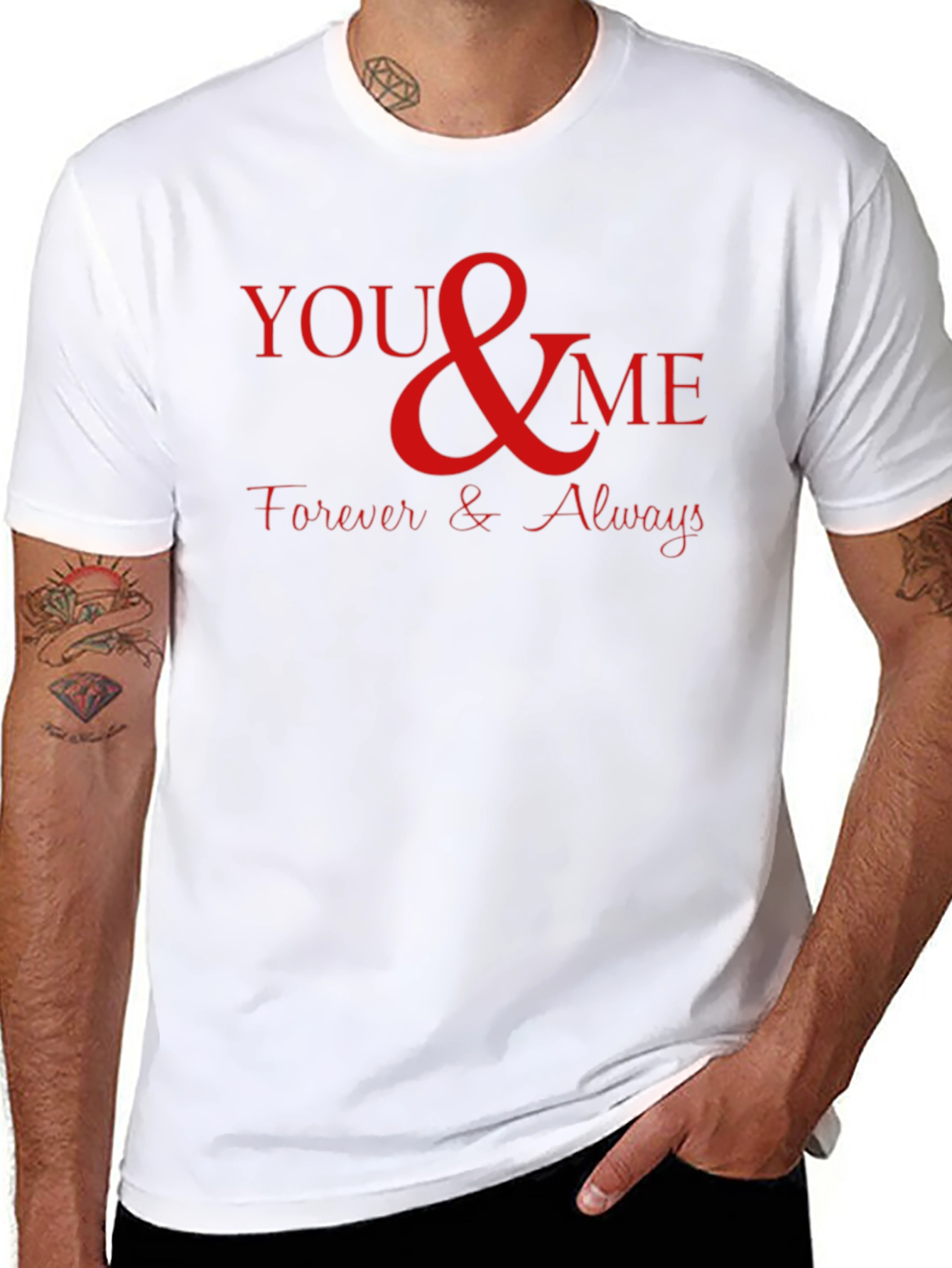 Black You & Me Forever Graphic T-Shirt - Black view 8