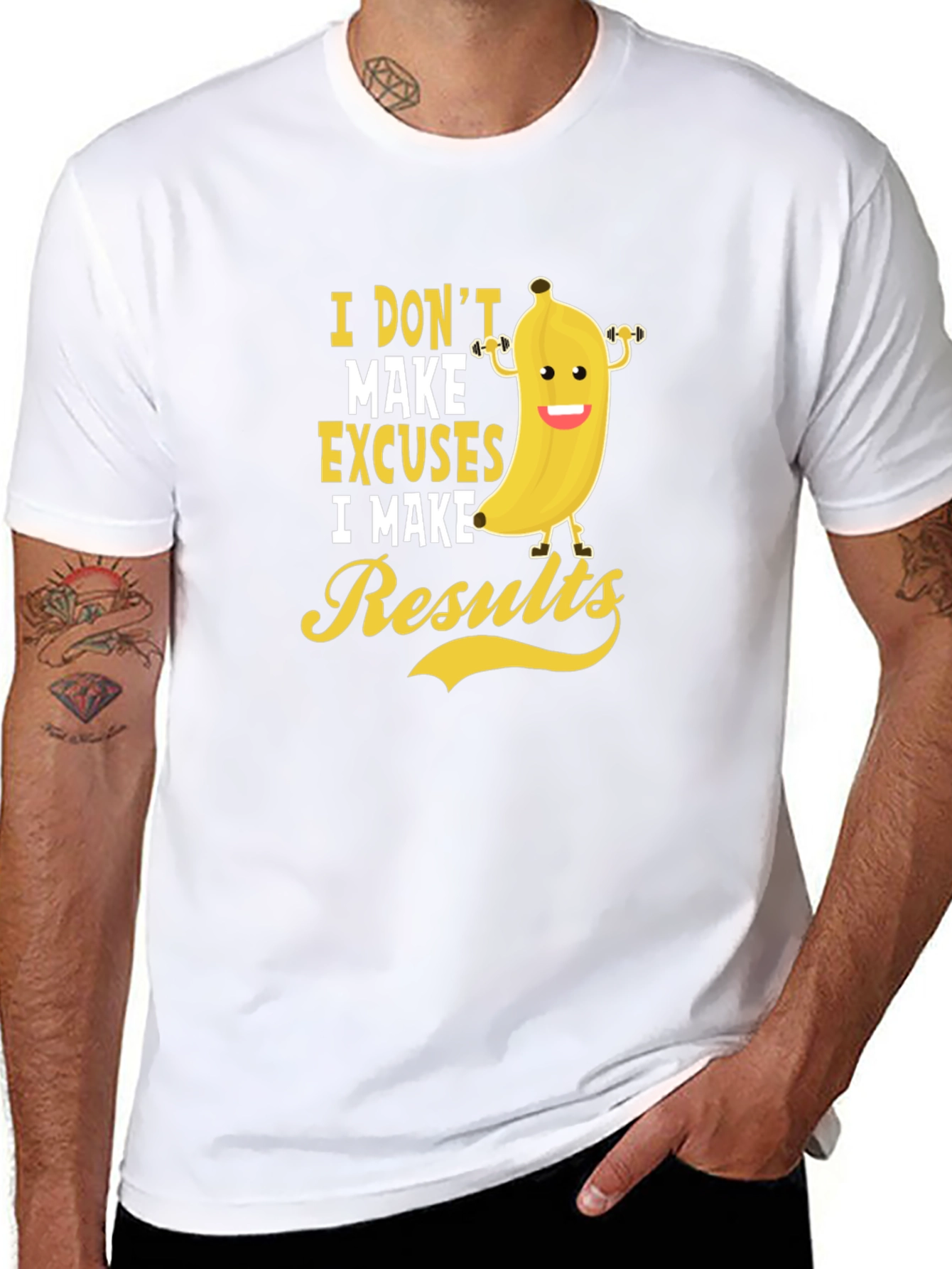 Black Funny Workout Banana T-Shirt view 8