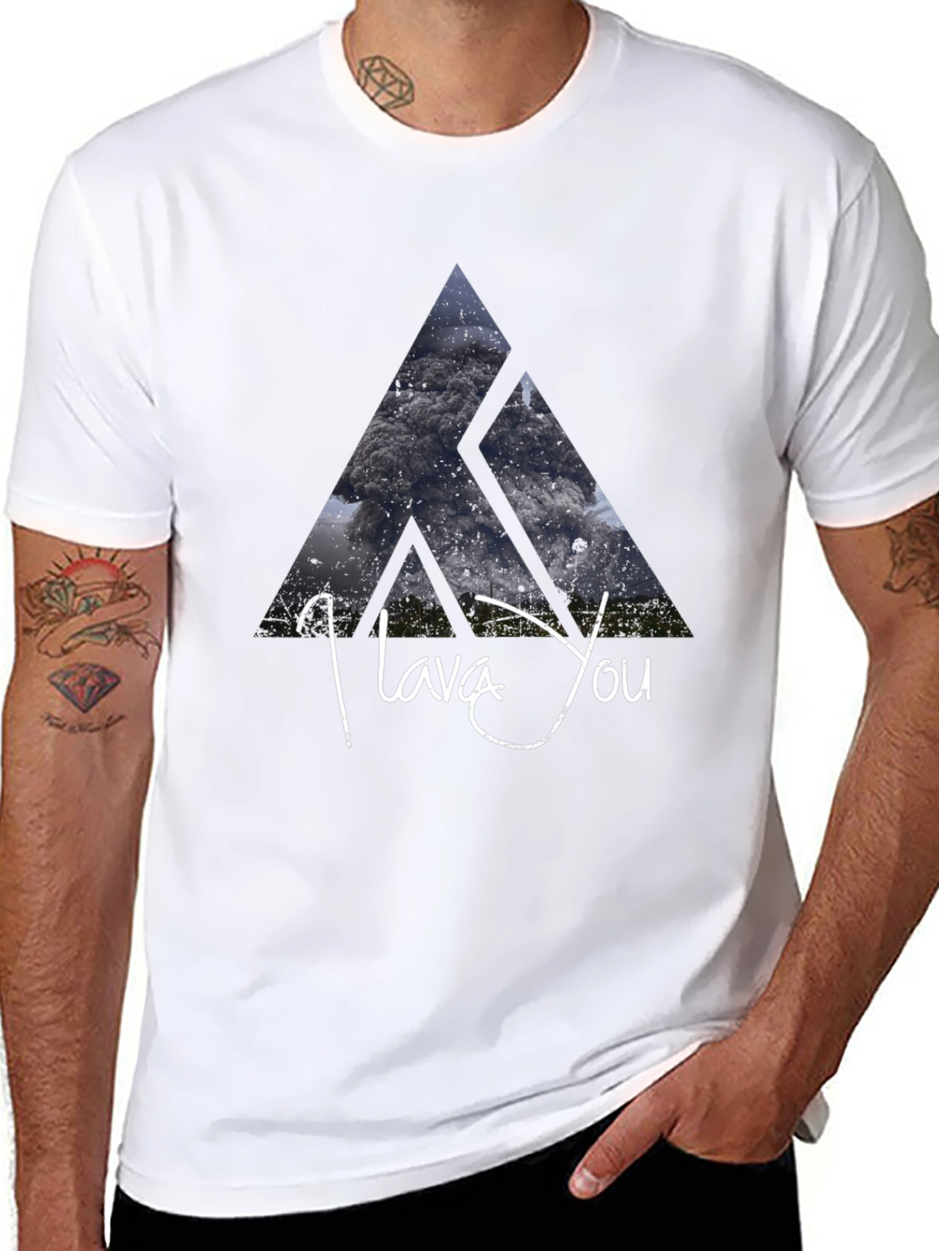 Black I Lava You Graphic Tee - Black view 8