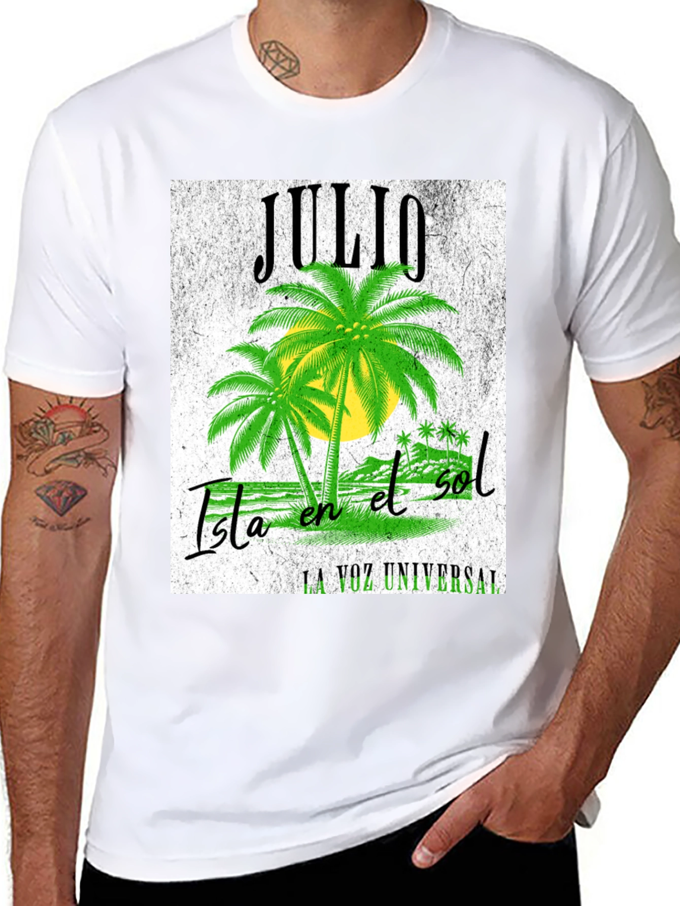 Black Julio Isla en el Sol T-Shirt - Black Cotton Tee view 8