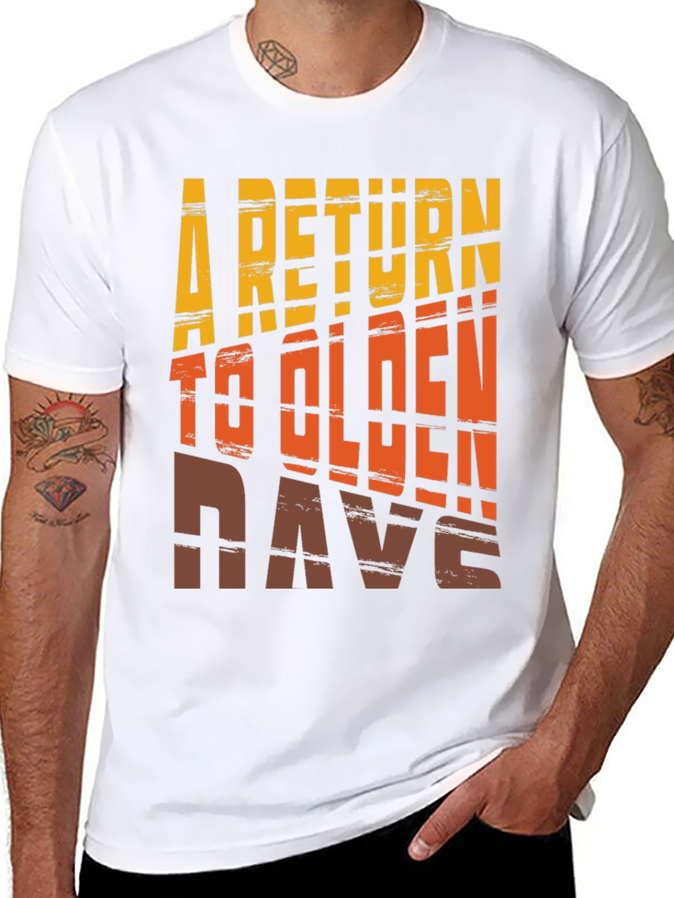 Black Retro 'A Return to Olden Days' Graphic Tee view 8