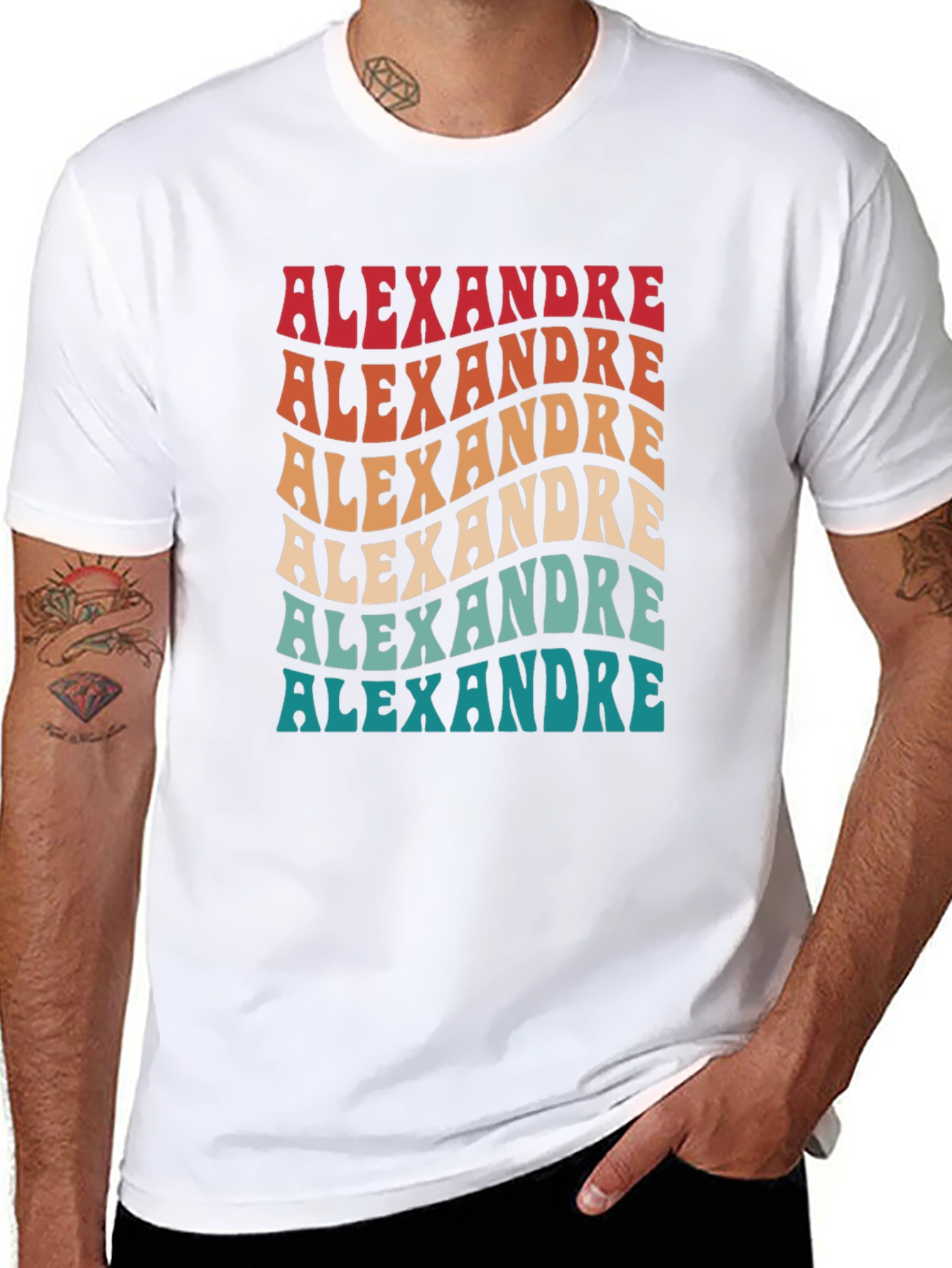 Black Alexandre Retro Graphic Tee view 8