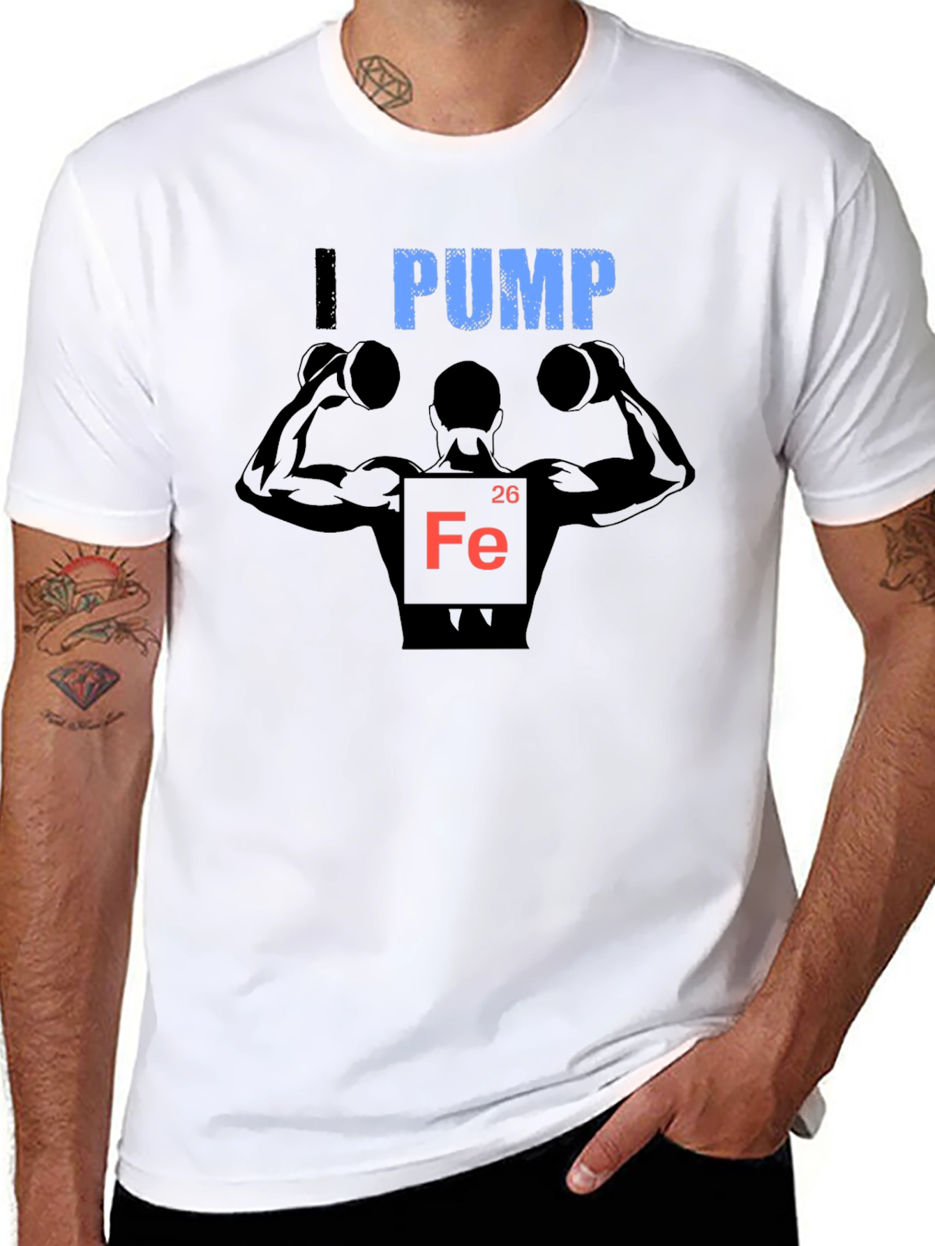 Black I Pump Iron T-Shirt - Bodybuilding Gym Workout Tee view 8