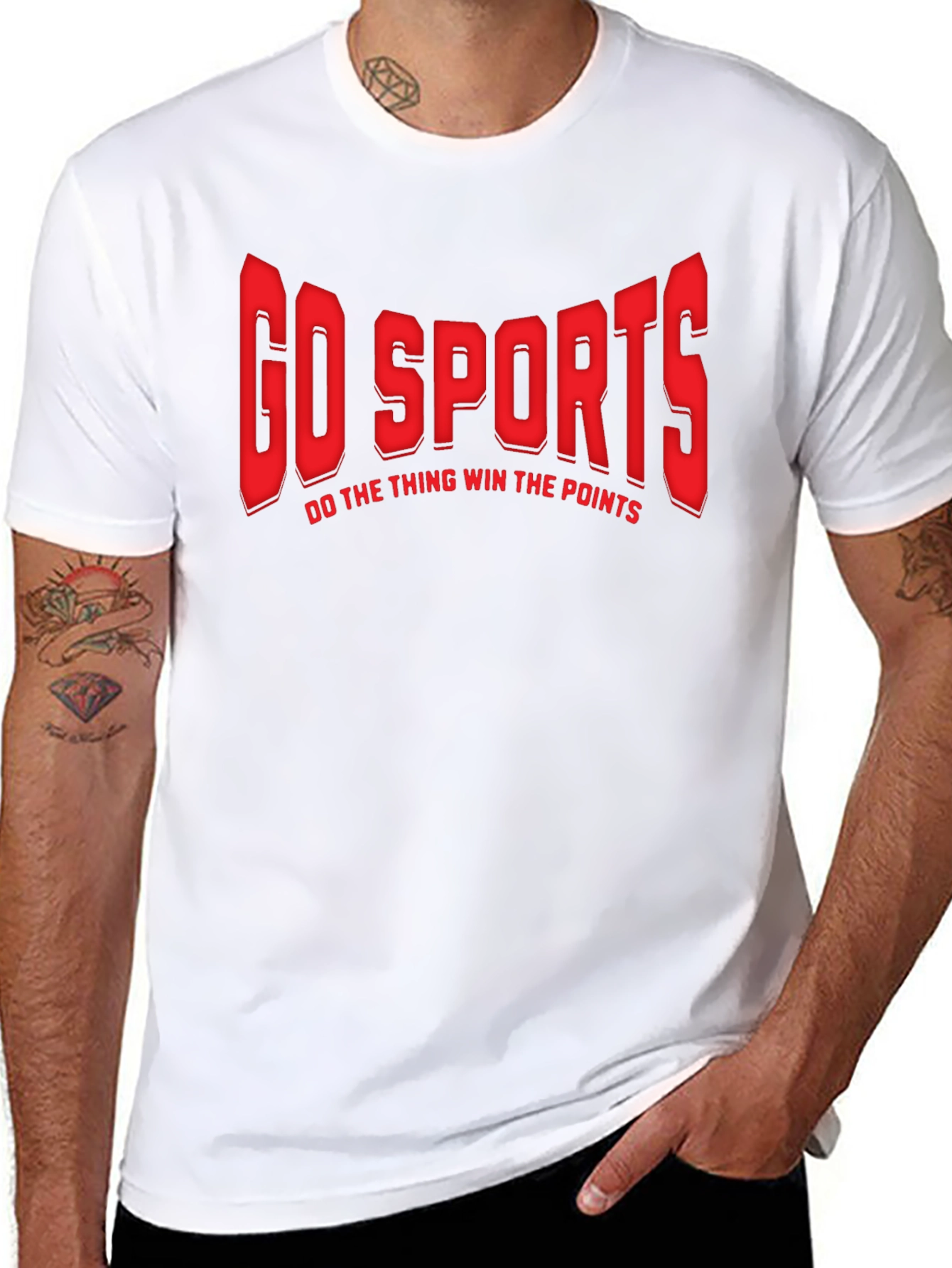 Black Go Sports Graphic T-Shirt - Funny Slogan Tee view 8
