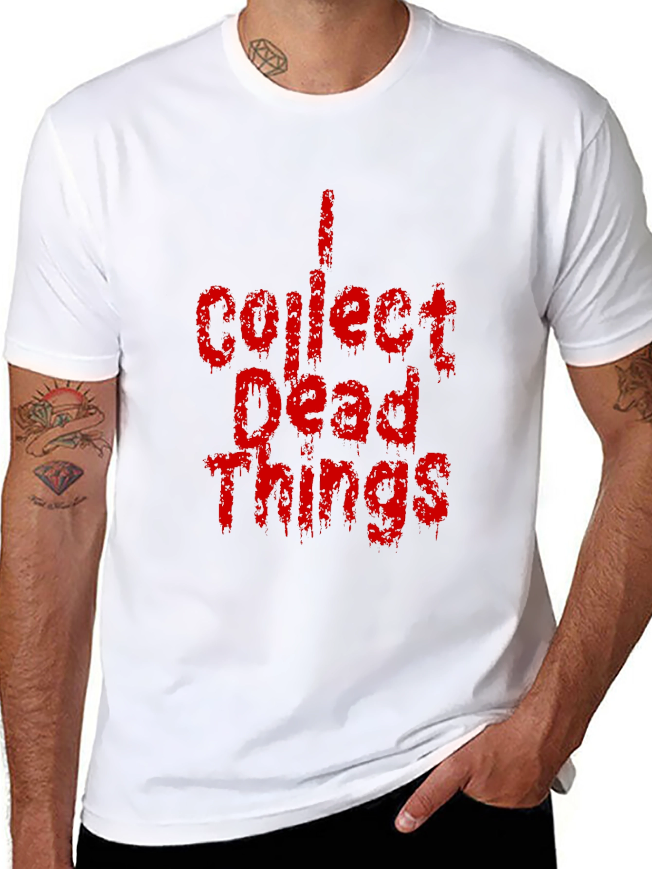 Black I Collect Dead Things Graphic Tee - Black view 8