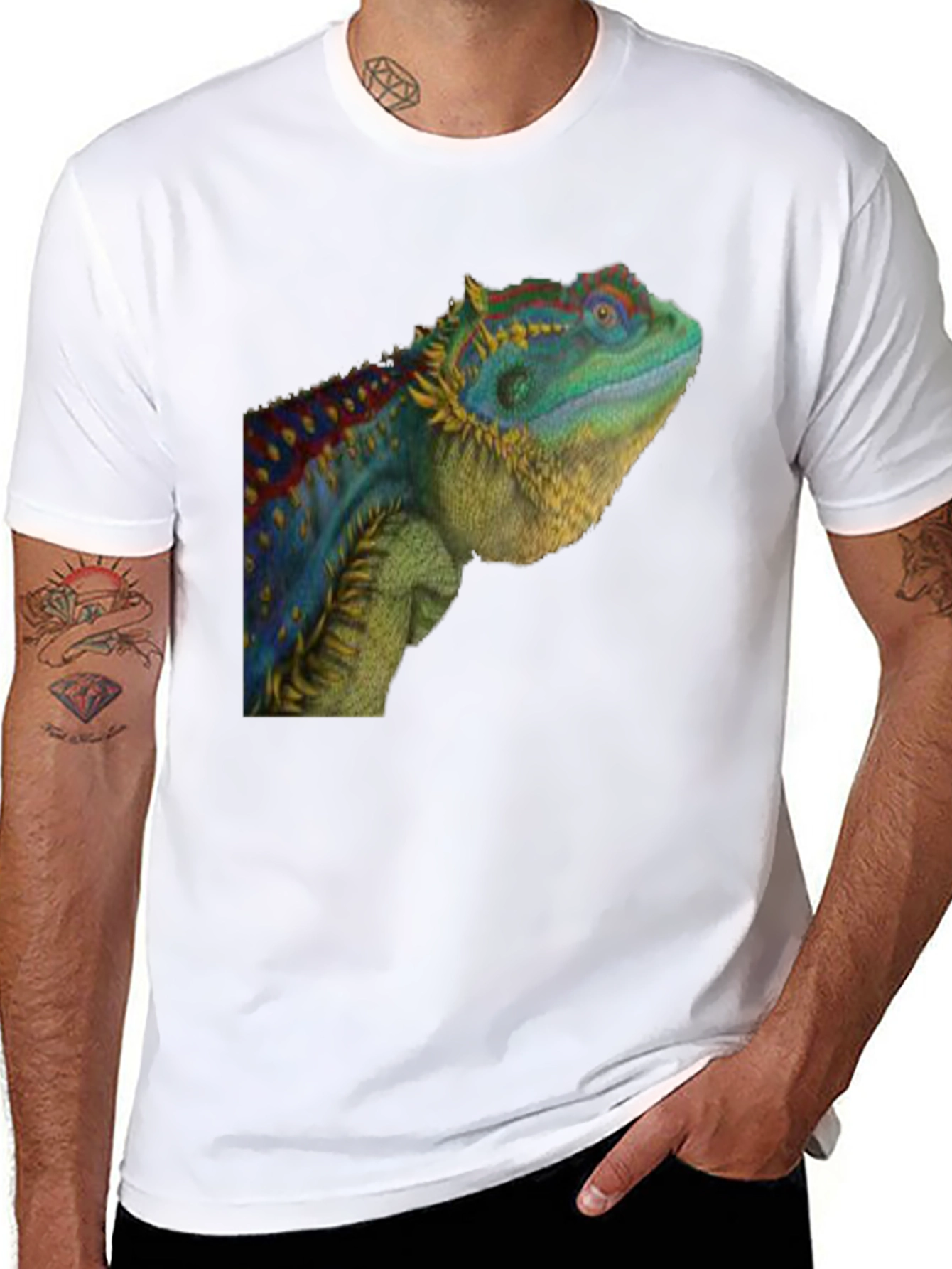 Black Lizard Graphic T-Shirt - Cool Reptile Tee view 8