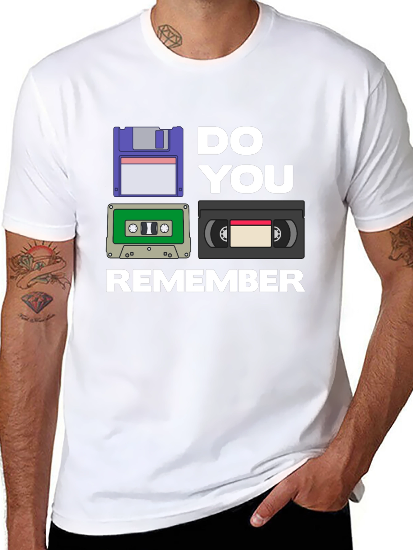 Black Retro Media T-Shirt - Do You Remember? view 8
