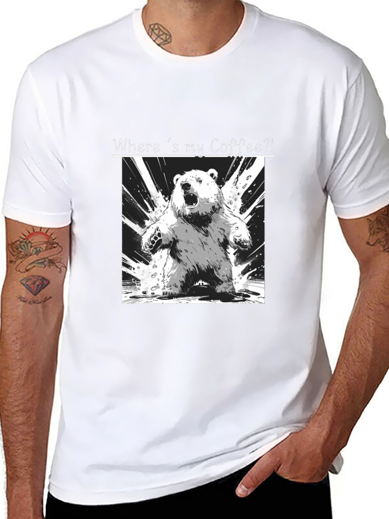 Black Where's My Coffee? Graphic Tee view 8