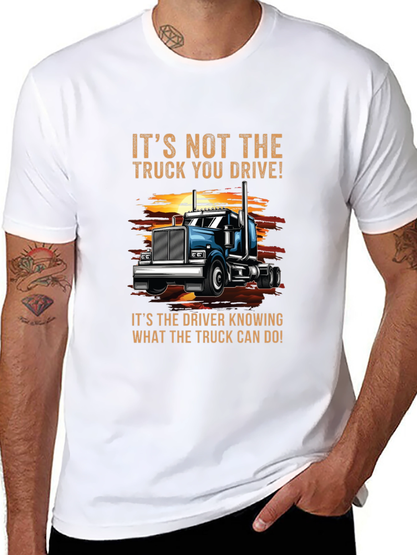 Black Truck Driver T-Shirt - It's Not the Truck, It's the Driver! view 8