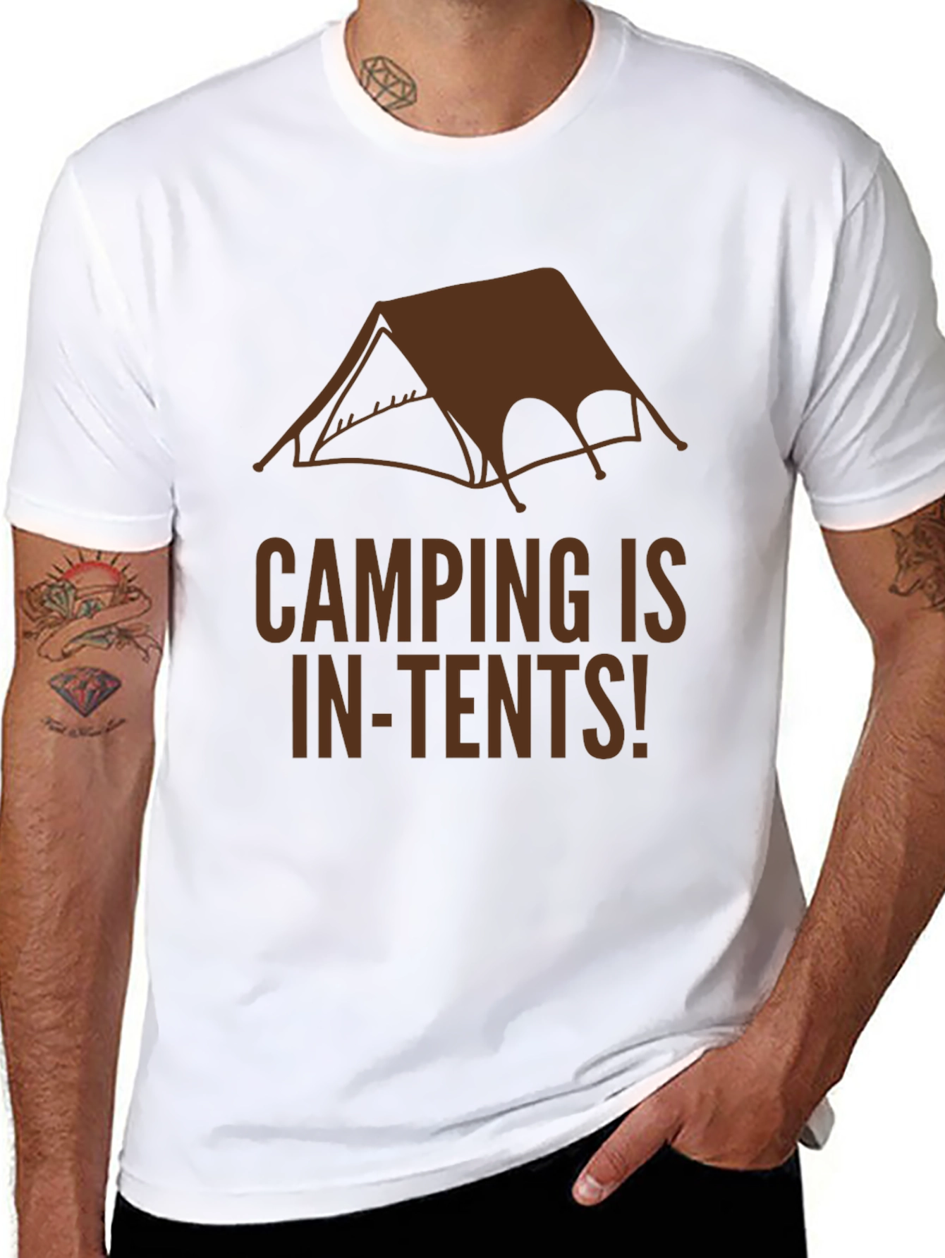Black Camping Is In-Tents! Graphic Tee view 8