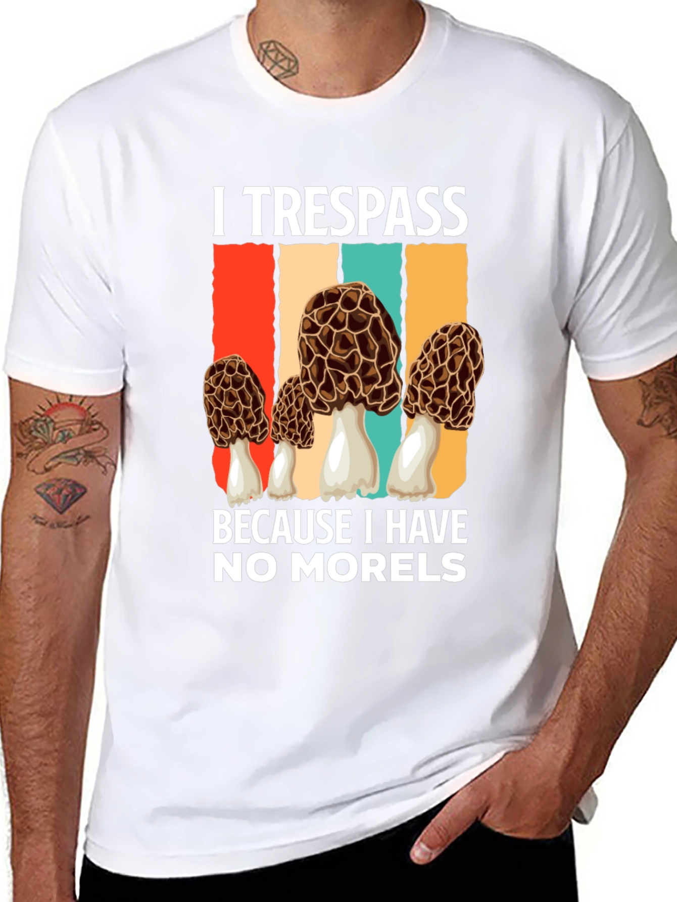 Black I Trespass For Morels T-Shirt view 8