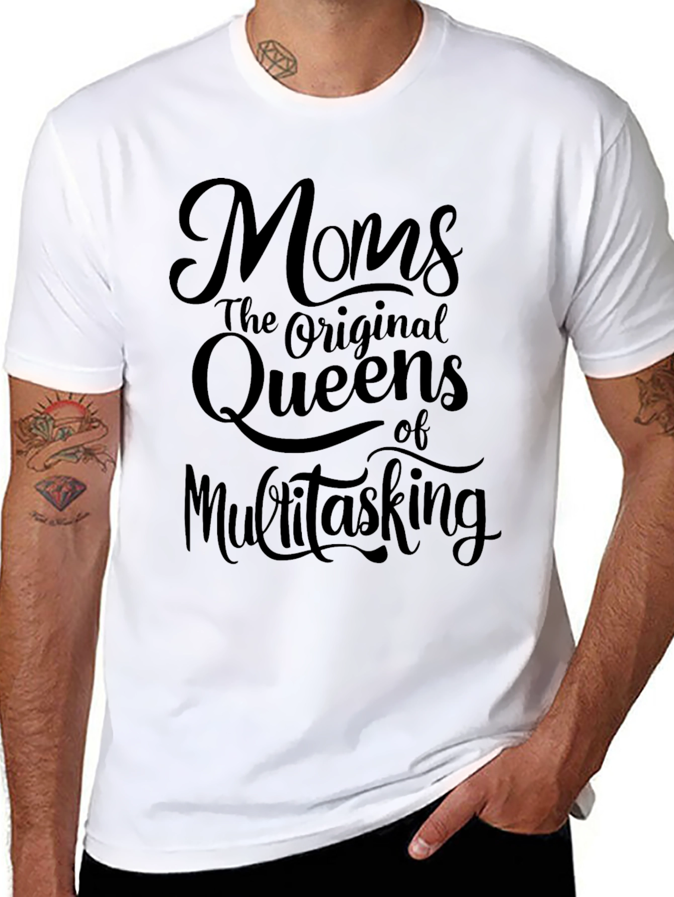 Black Moms the Original Queens of Multitasking T-Shirt view 8