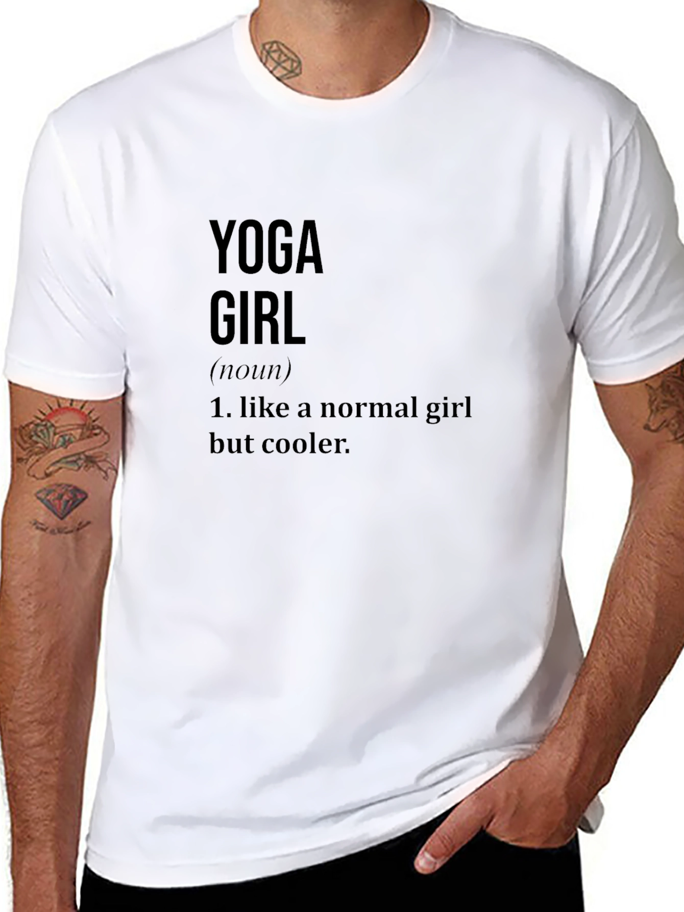 Black Yoga Girl Funny Graphic T-Shirt view 8