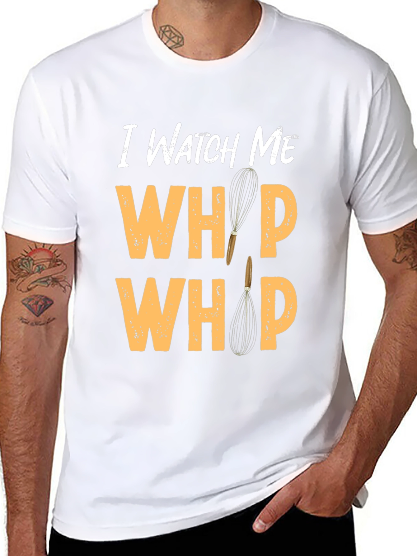 Black Watch Me Whip Novelty Black T-Shirt view 8