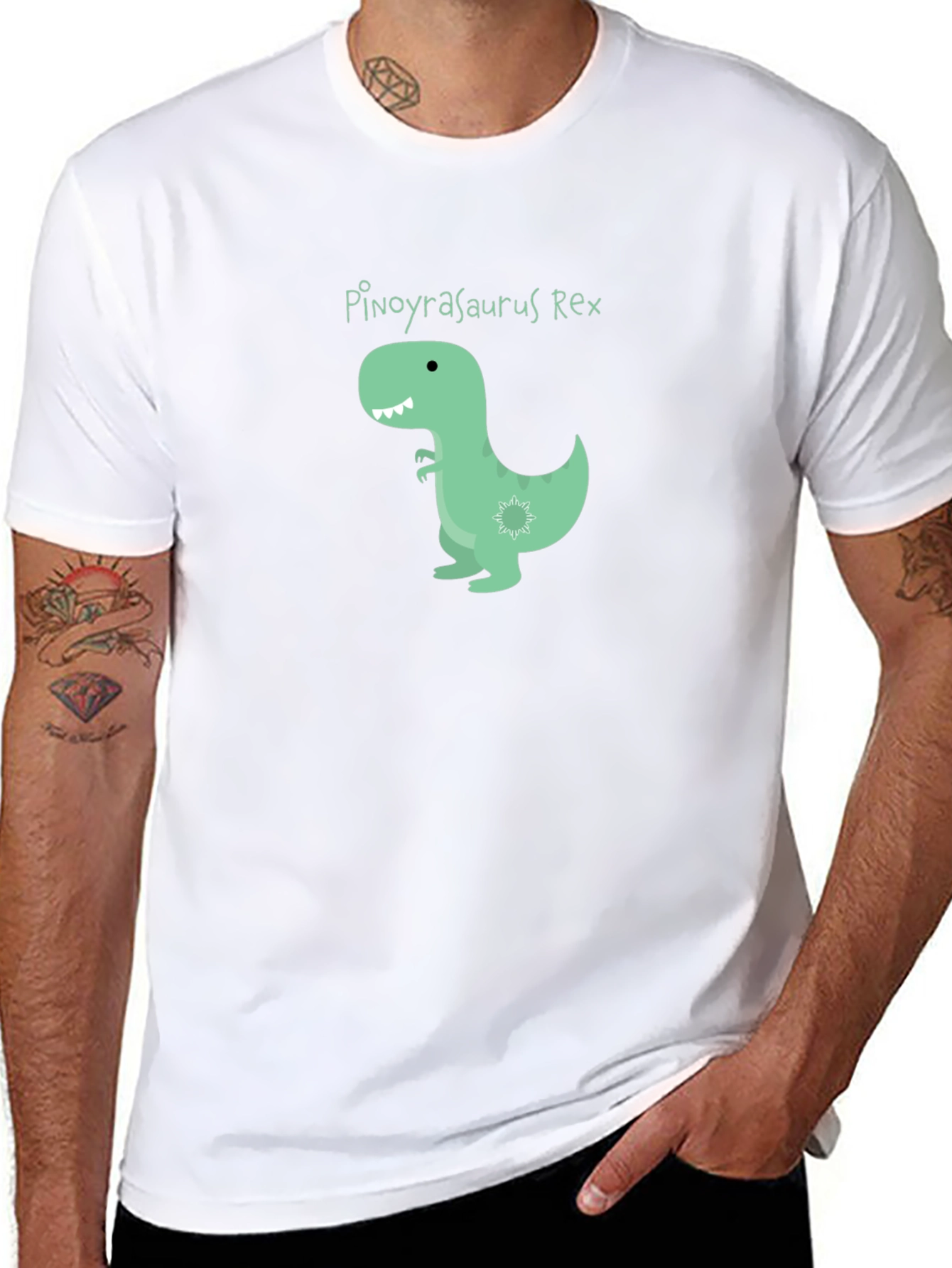 Black Pinoyrasaurus Rex T-Shirt - Black view 8