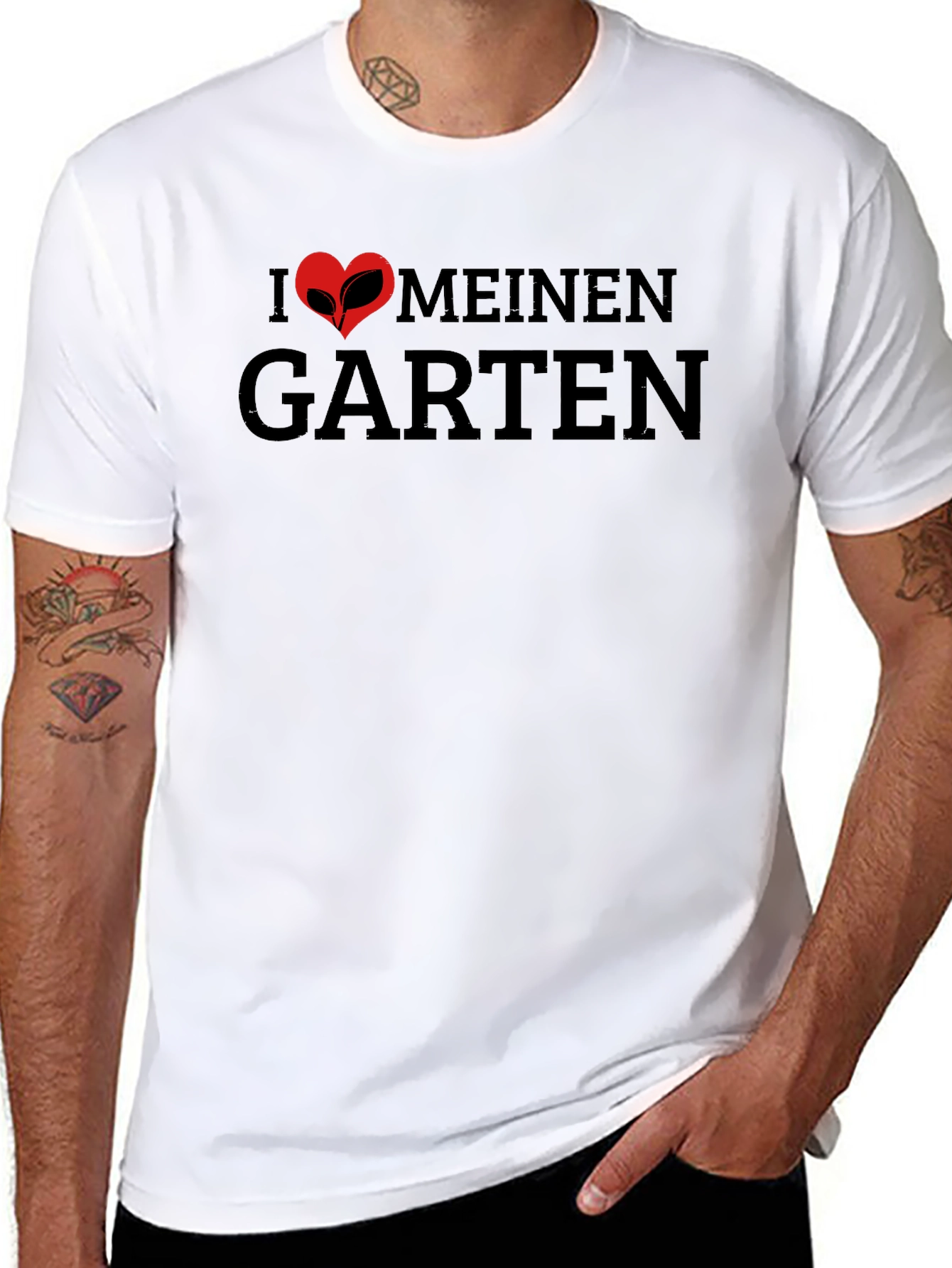 Black I Love My Garden T-Shirt - German Garden Lover view 8
