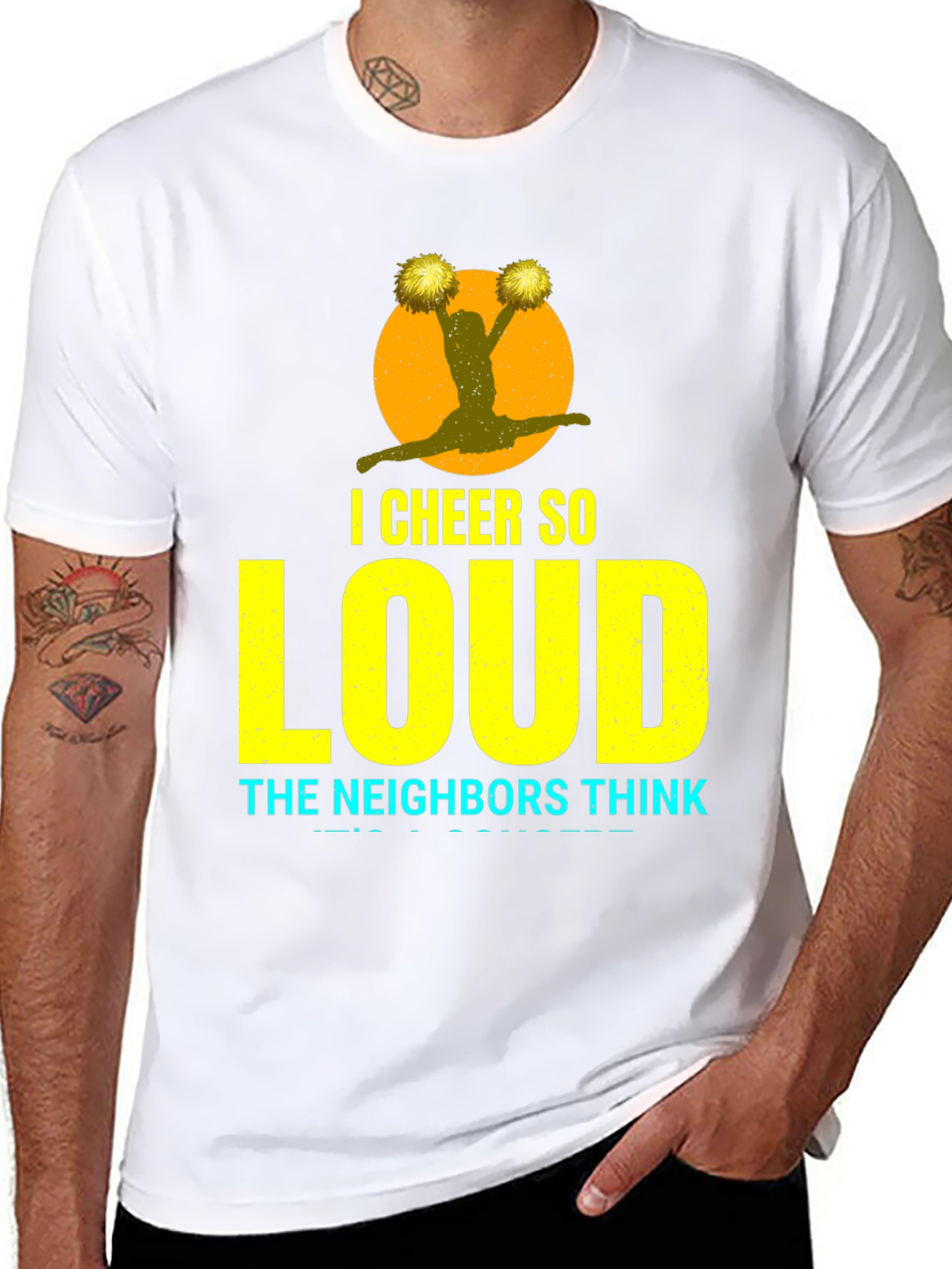 Black I Cheer So Loud T-Shirt view 8