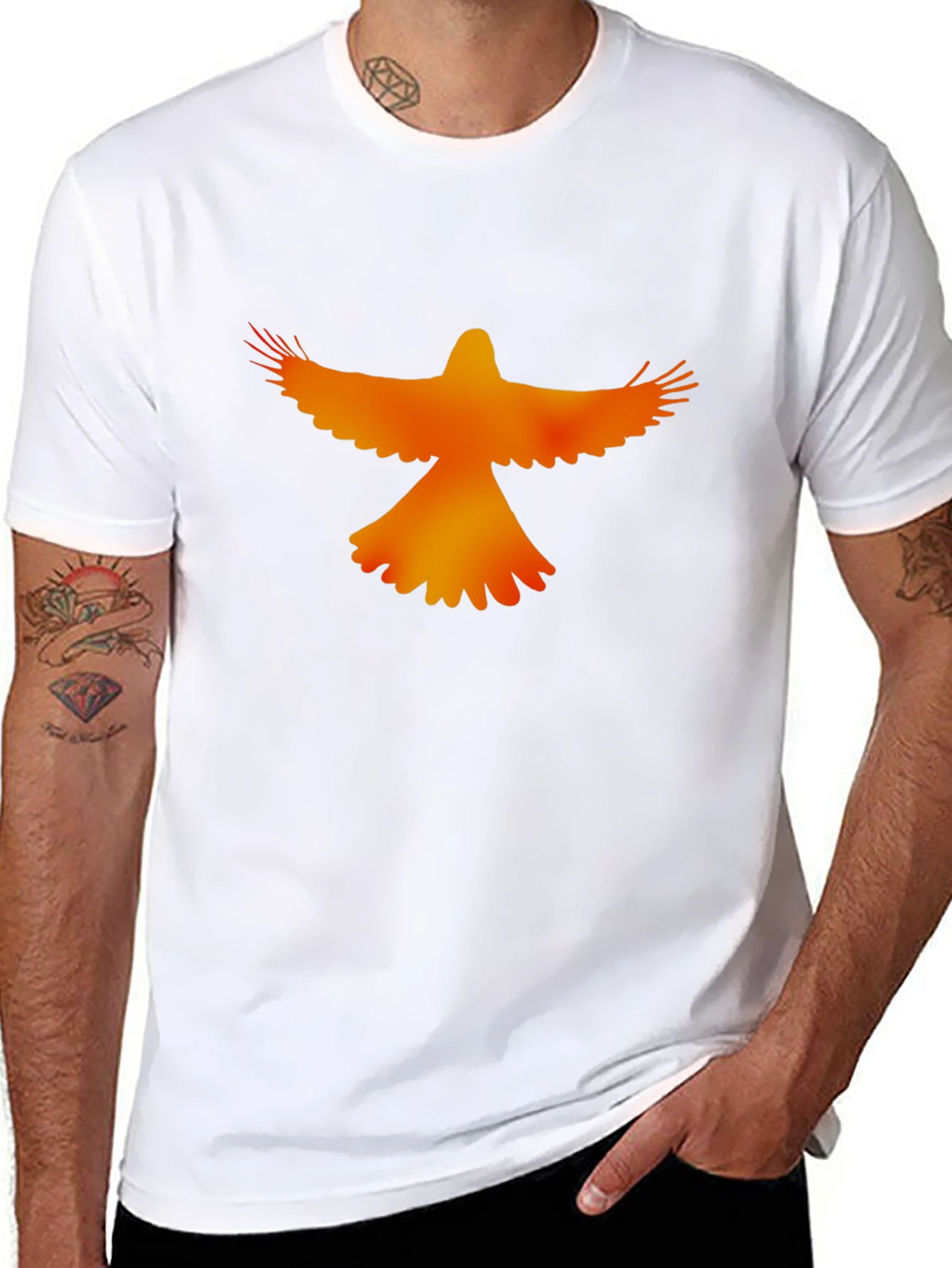 Black Phoenix Rising Graphic T-Shirt view 8