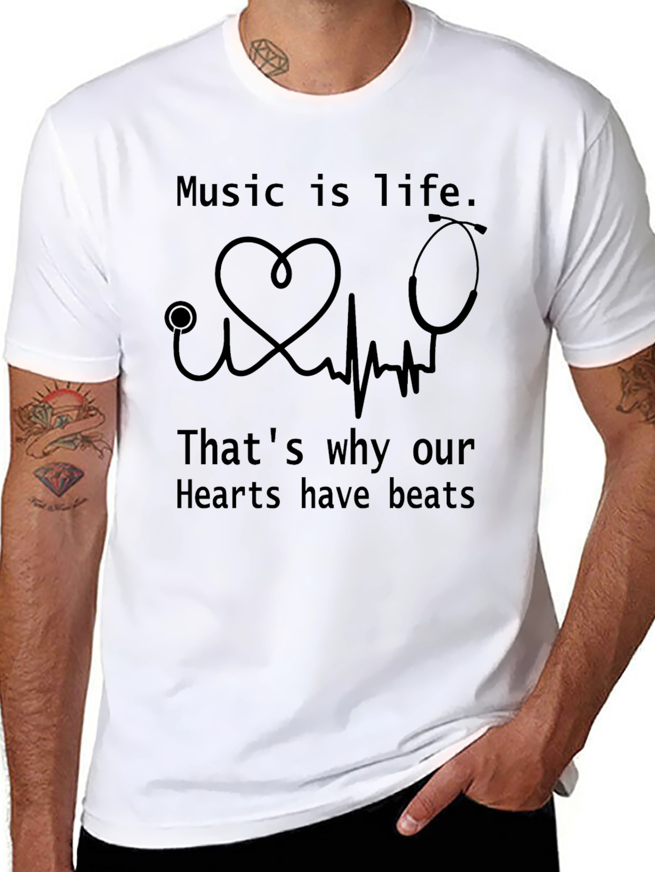Black Music is Life Graphic T-Shirt view 8