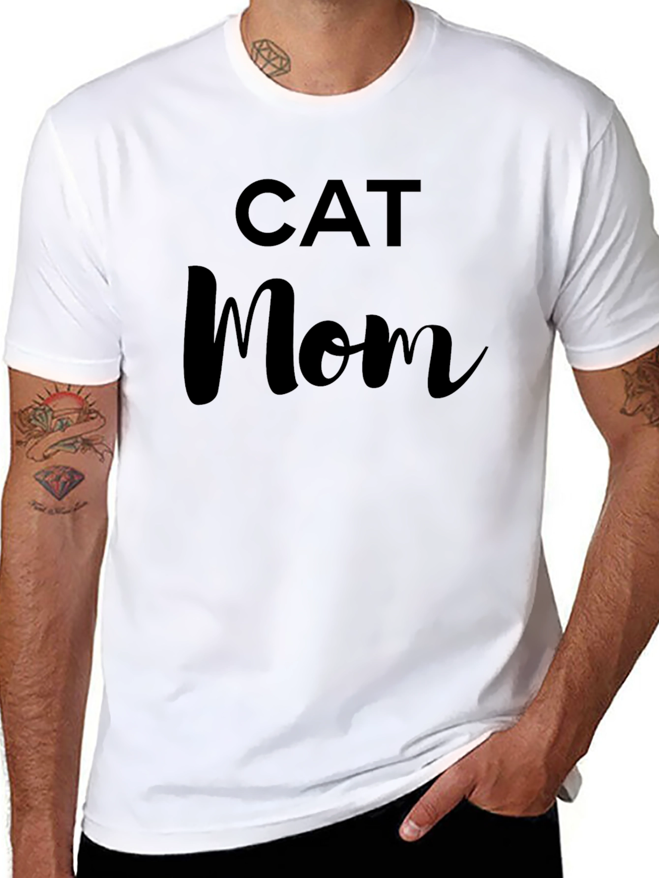 Black Cat Mom Black T-Shirt view 8