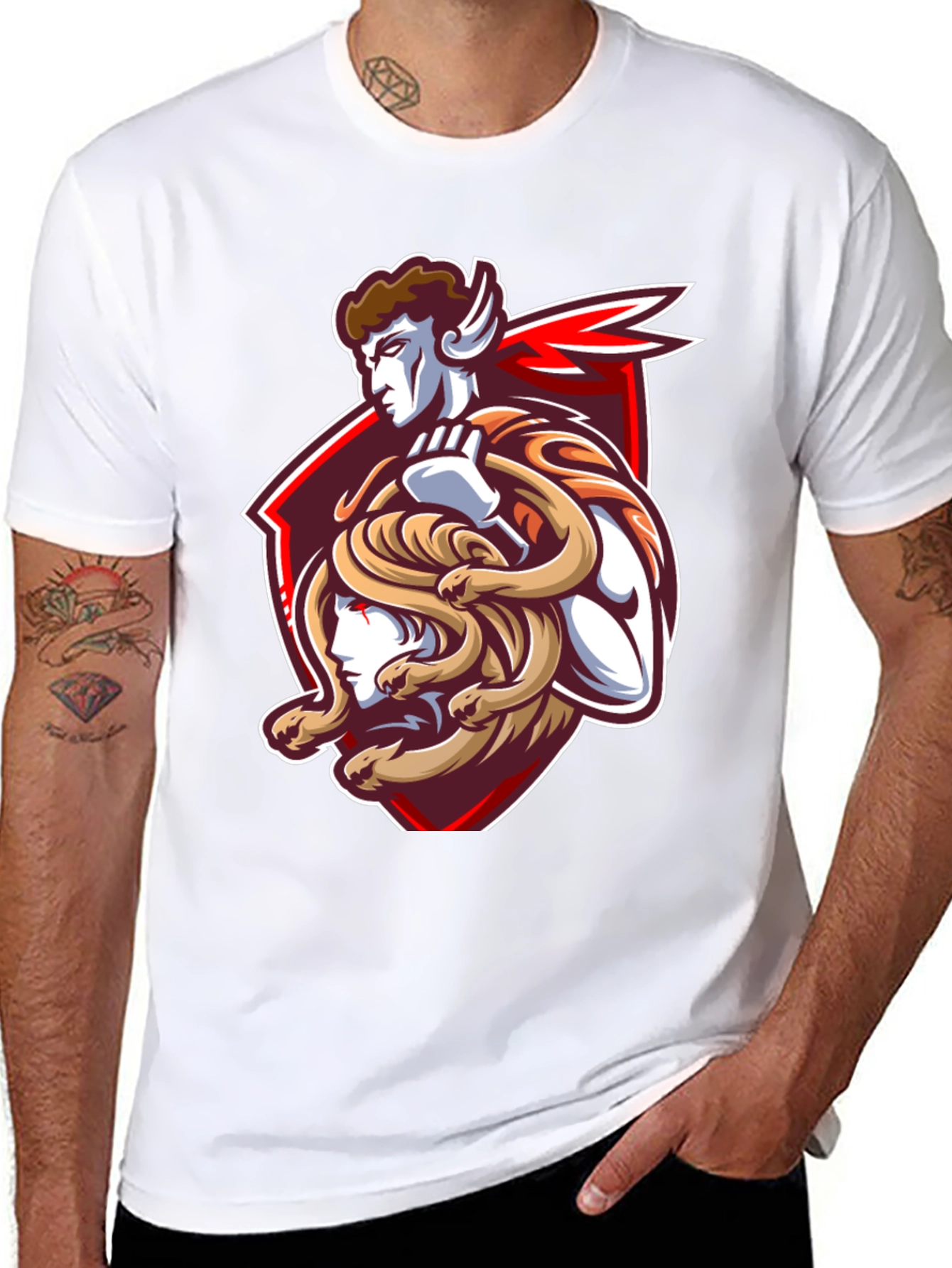 Black Medusa Graphic Black T-Shirt view 8