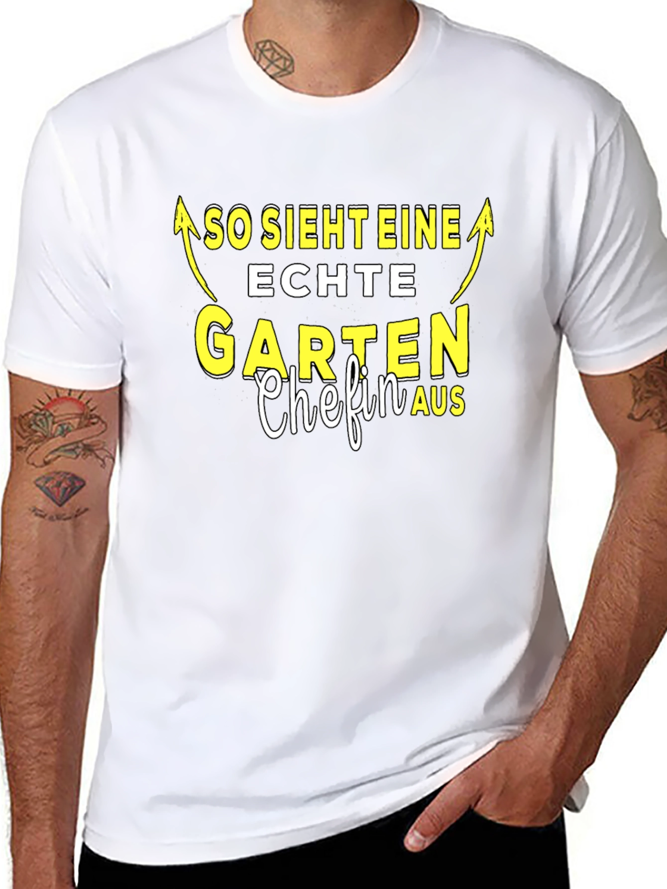 Black Garten Chefin T-Shirt, Garden Boss Tee view 8