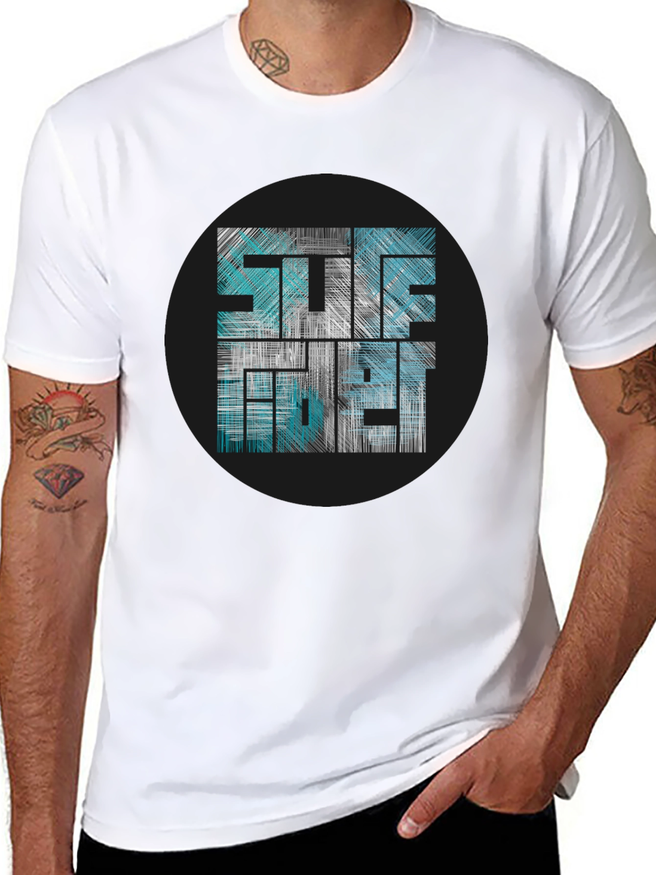 Black Stylish Graphic Tee - Surf Vibes view 8