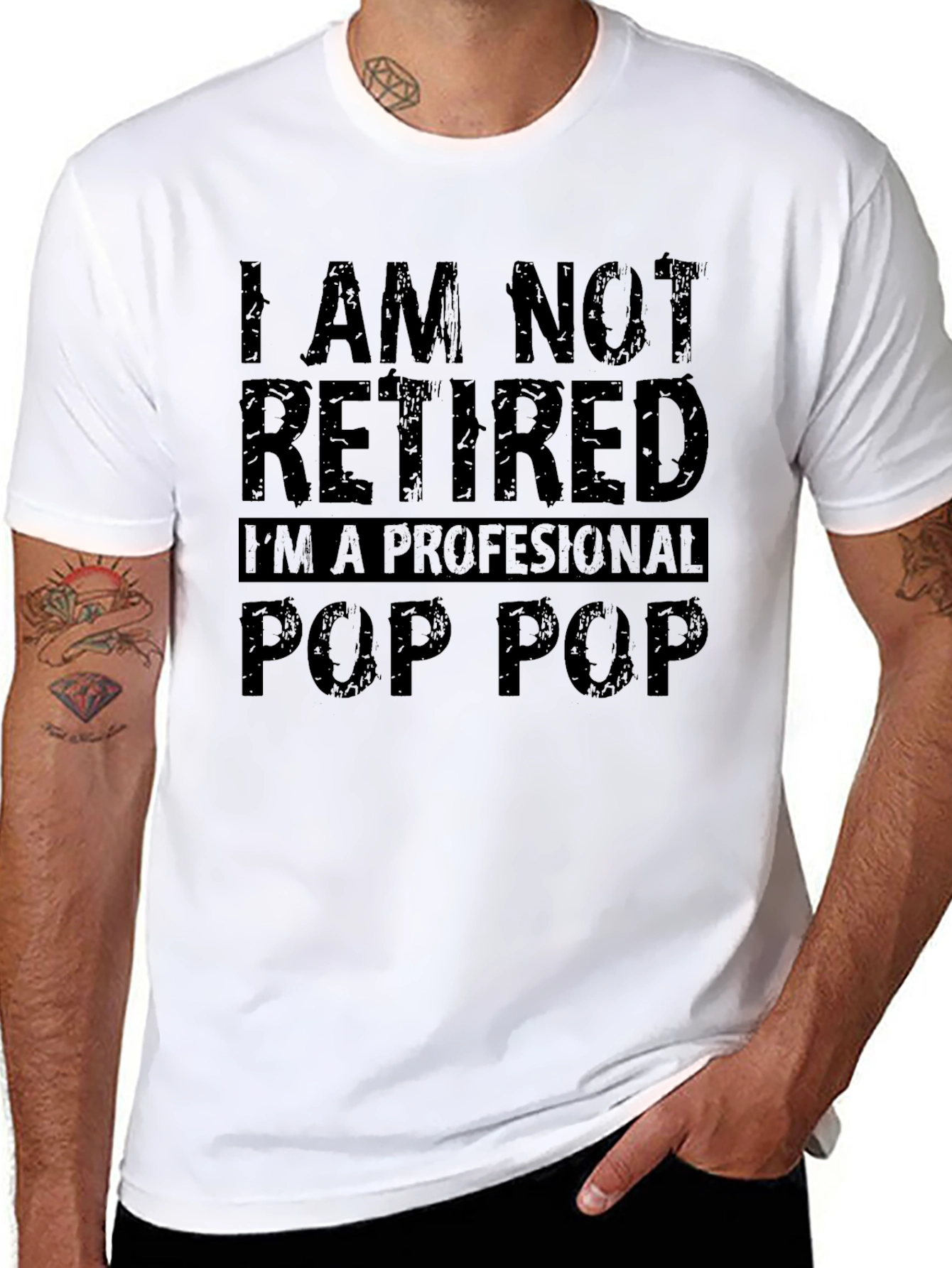 Black Professional Pop Pop Funny T-Shirt view 8