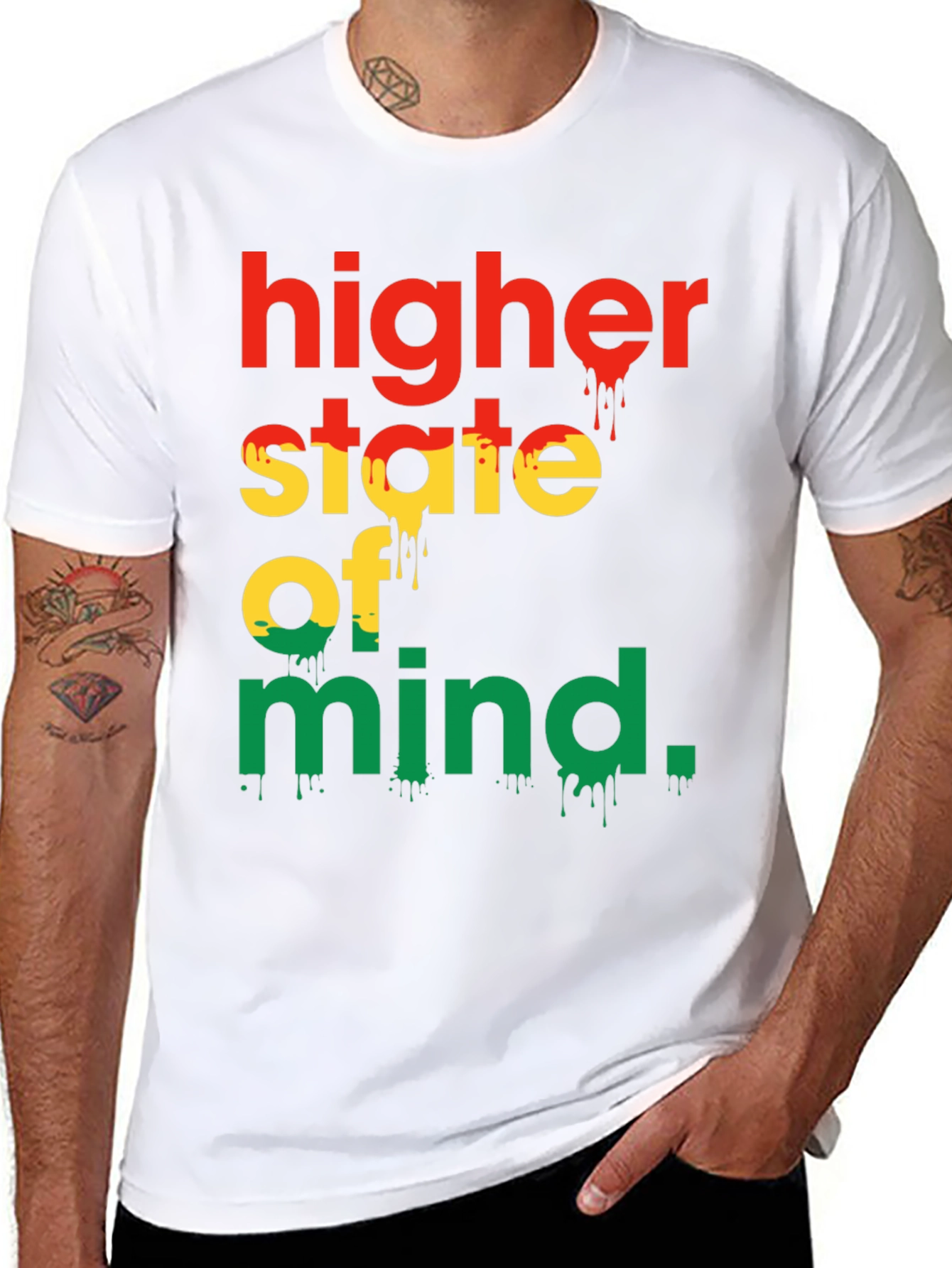 Black Higher State of Mind Graphic Tee view 8