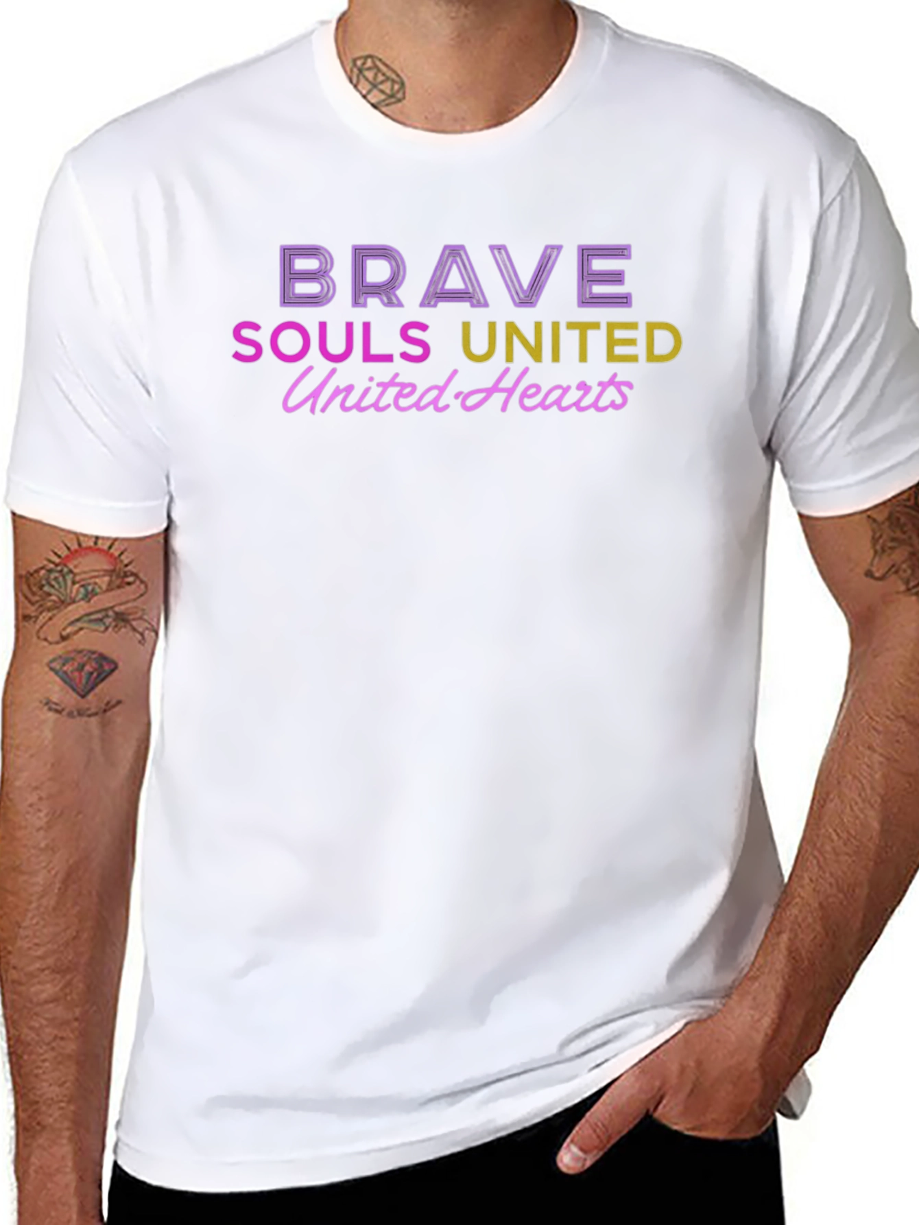 Black Brave Souls United Graphic T-Shirt - Black view 8