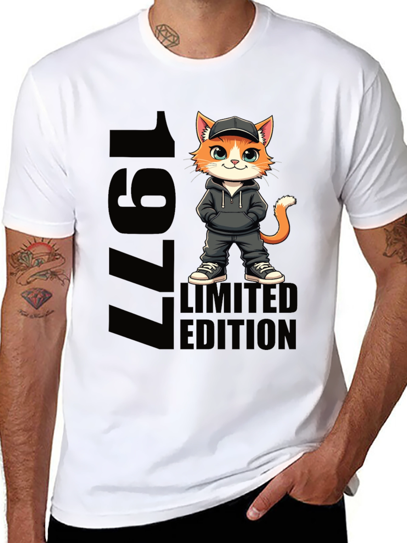 Black Limited Edition 1977 Cat T-Shirt view 8