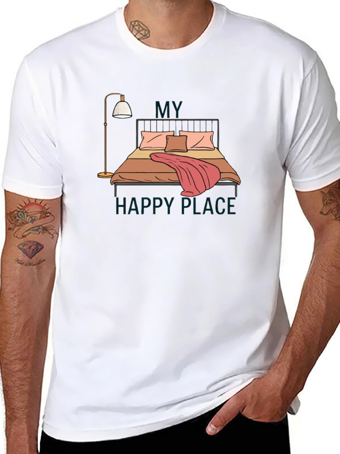 Black My Happy Place Graphic Tee - Comfort Zone T-Shirt view 8