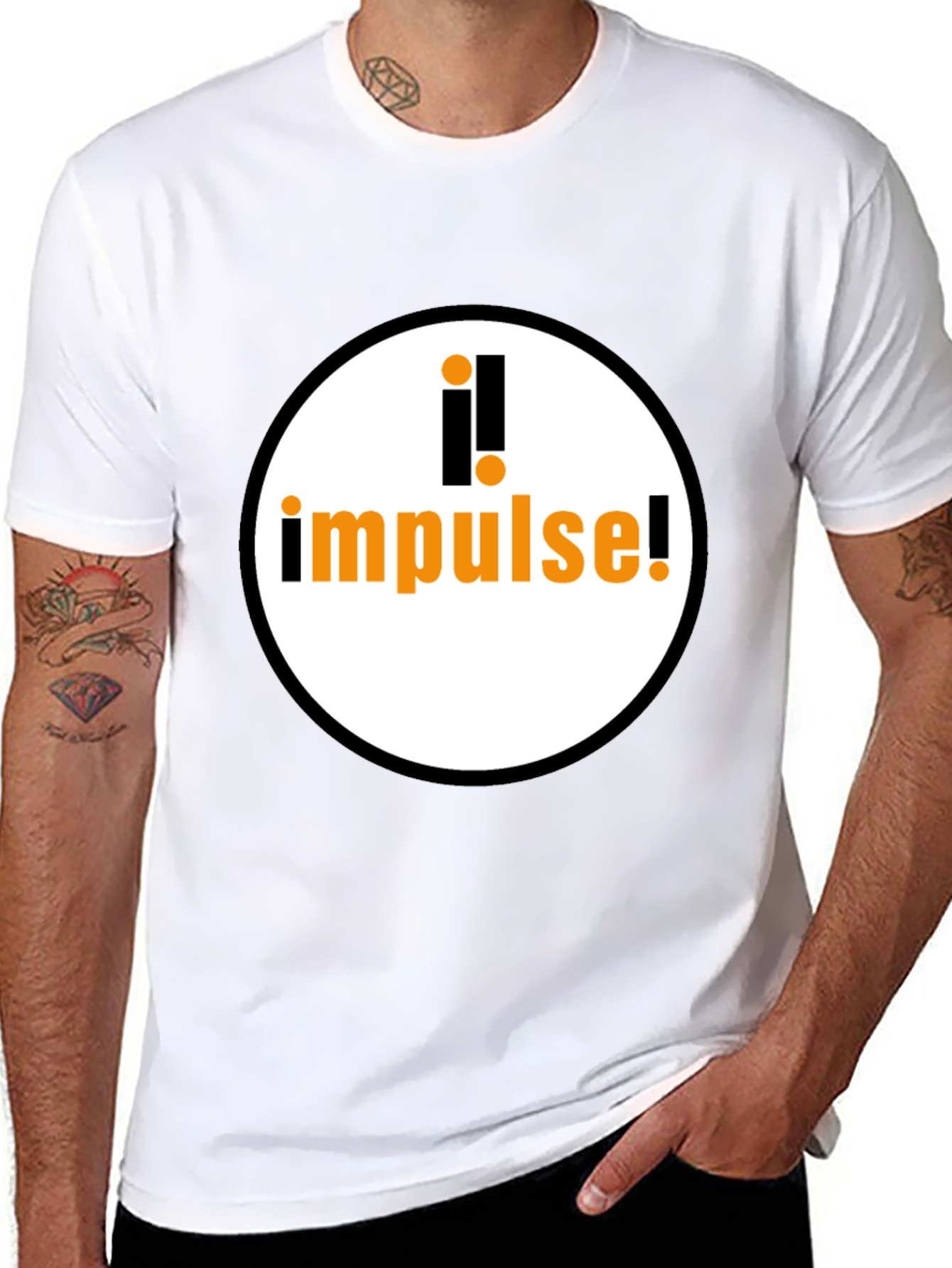 Black Impulse Graphic T-Shirt - Black Cotton Blend view 8