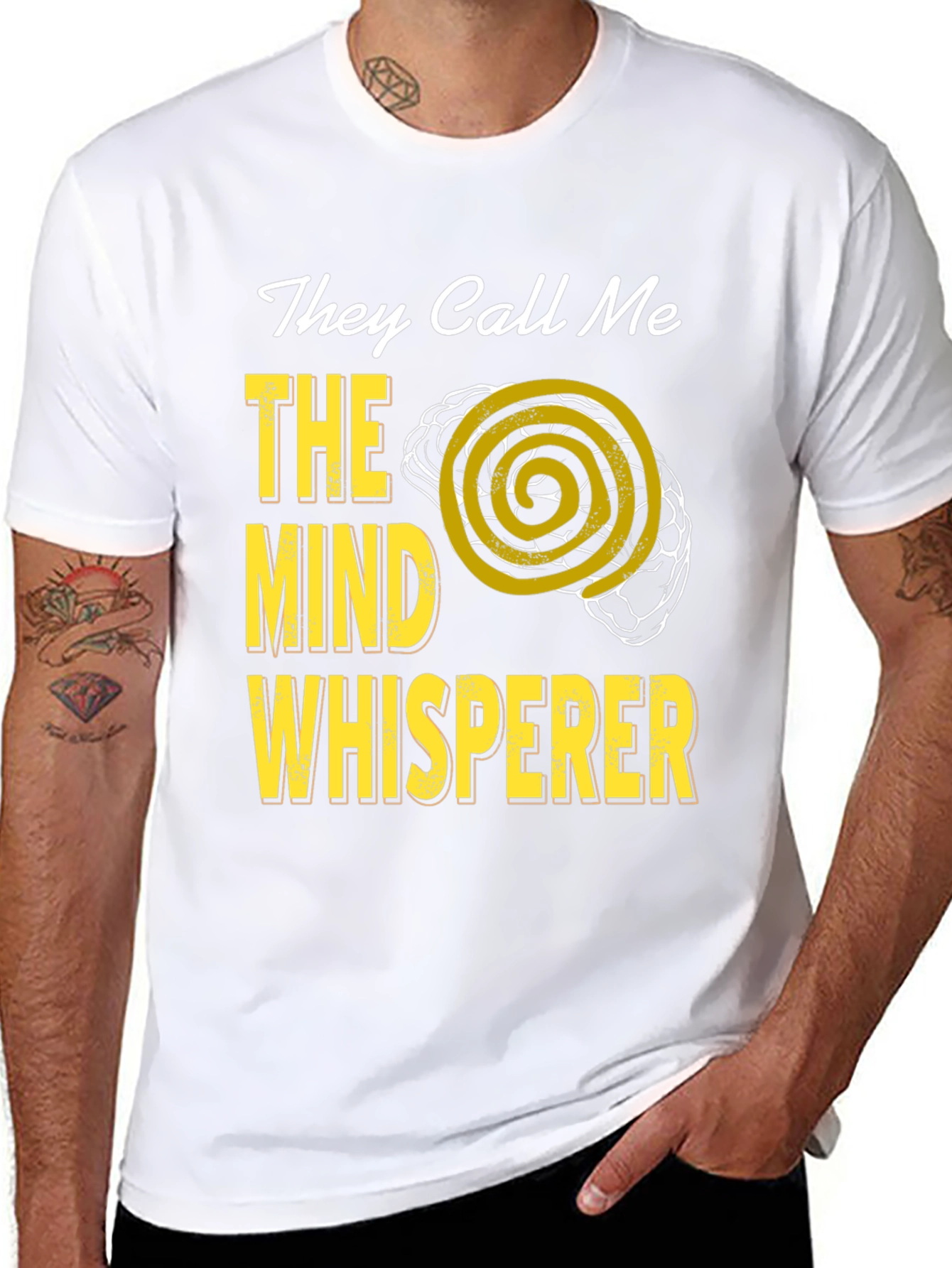 Black Mind Whisperer T-Shirt - Funny Psychology Tee view 8