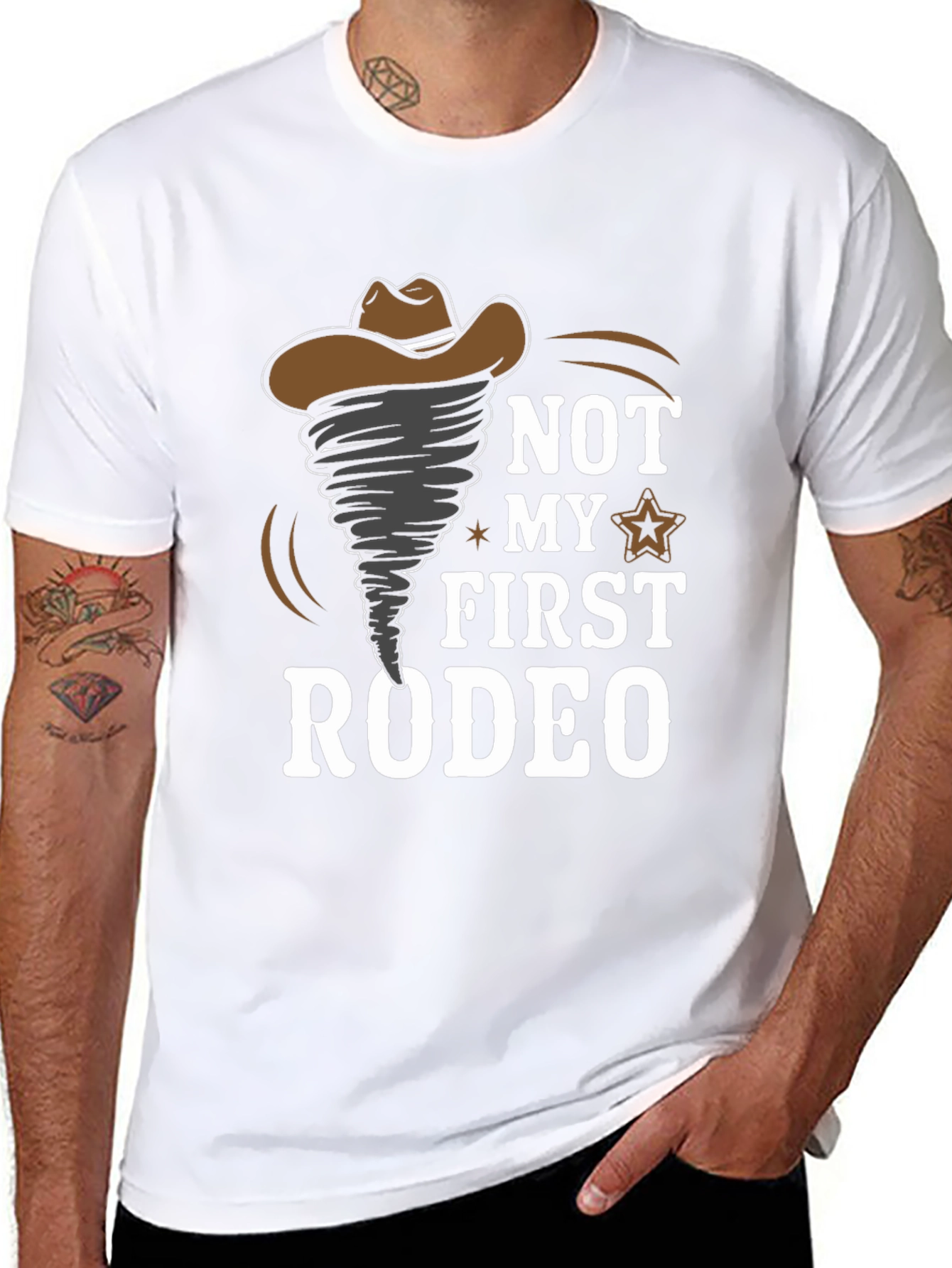 Black Not My First Rodeo Graphic T-Shirt view 8
