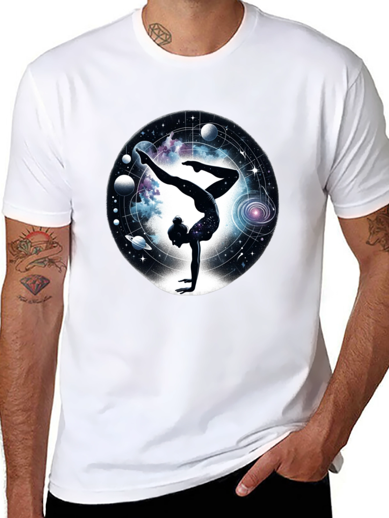 Cosmic Gymnast Black T-Shirt - 8