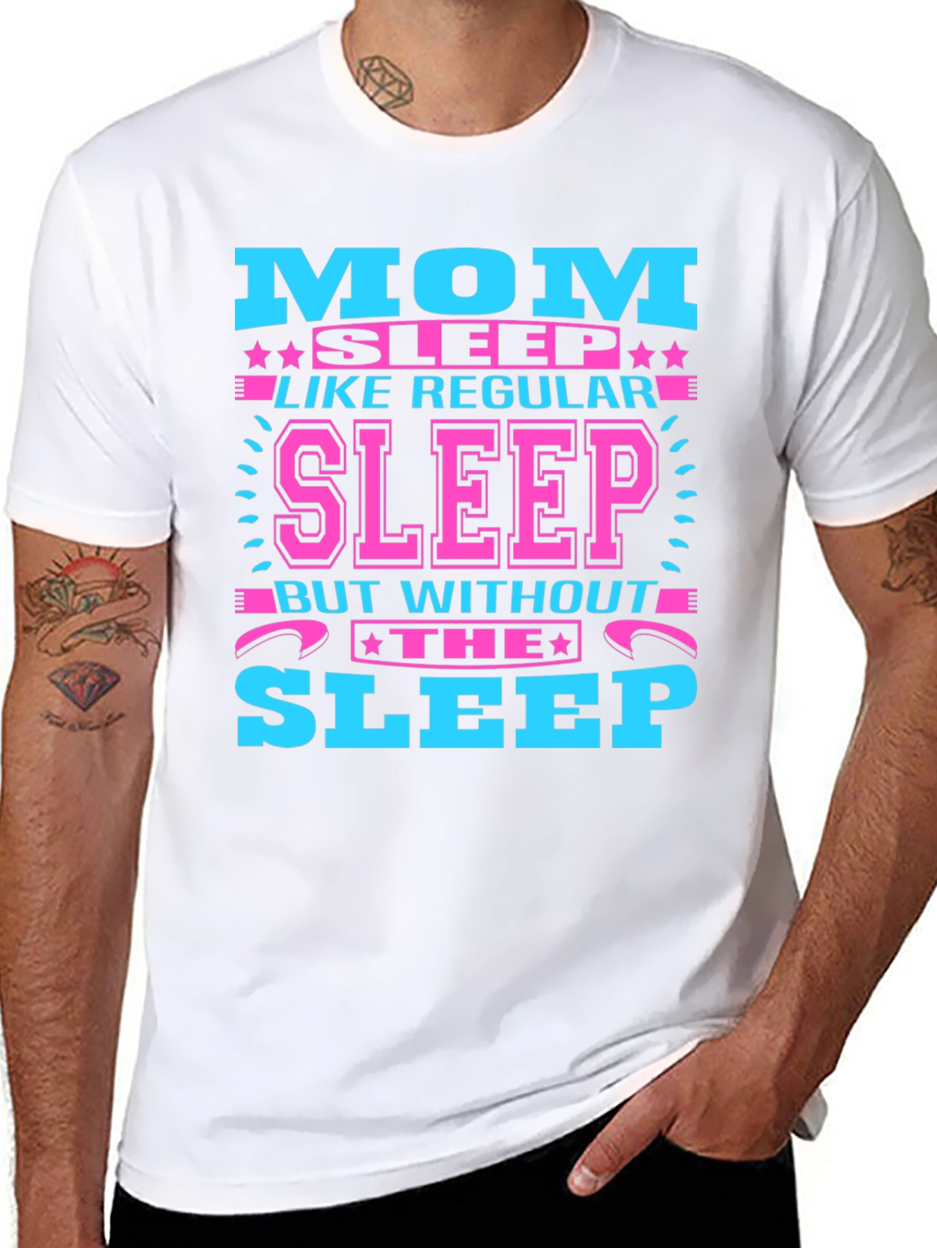 Black Mom No Sleep Graphic Tee view 8