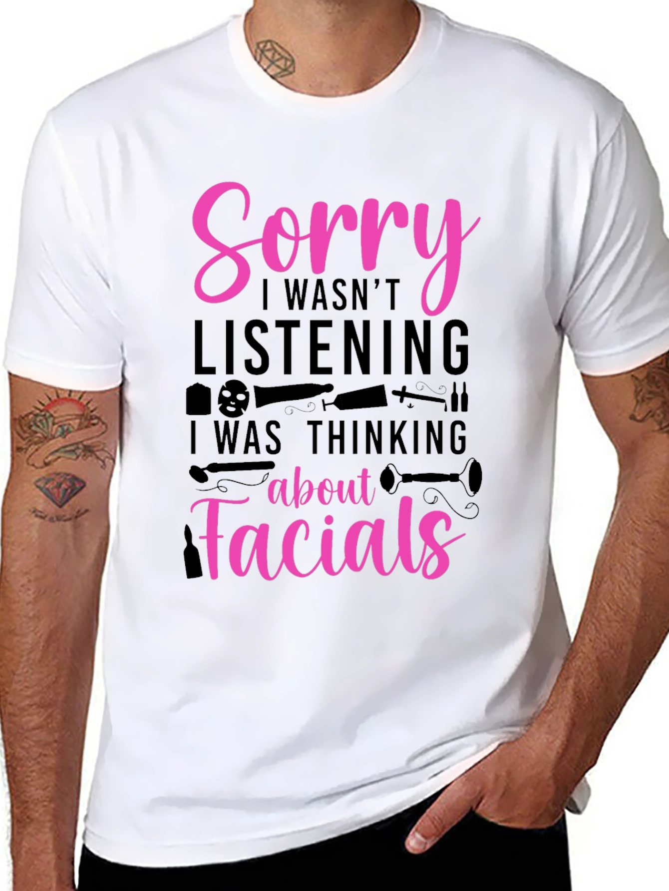 Sorry Facials T-Shirt - Funny Esthetician Tee - 8