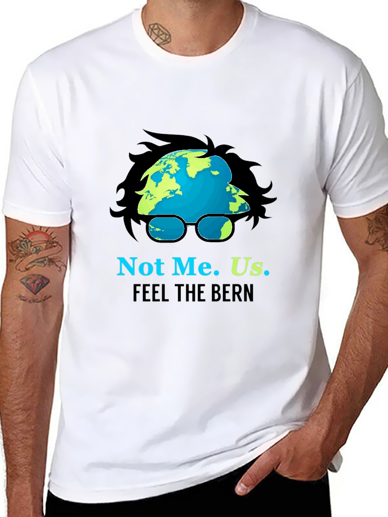 Black Not Me. Us. Feel The Bern Political T-Shirt view 8