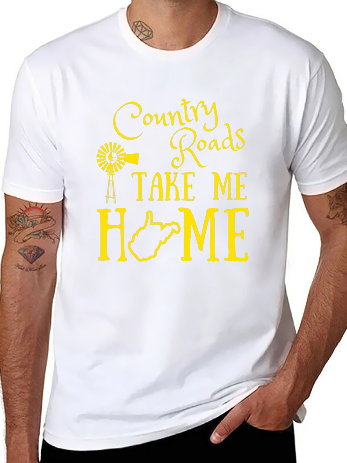 Country Roads Take Me Home Graphic Tee - West Virginia - 8