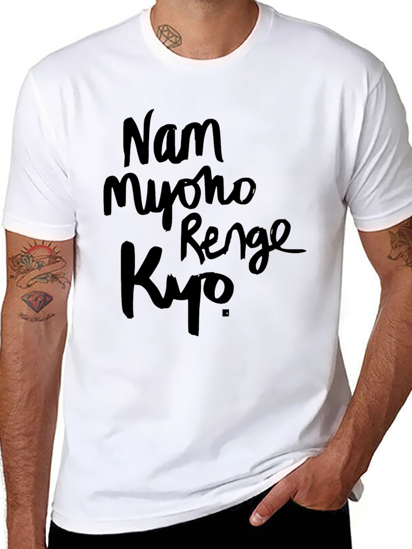 Black Nam Myoho Renge Kyo Black T-Shirt view 8