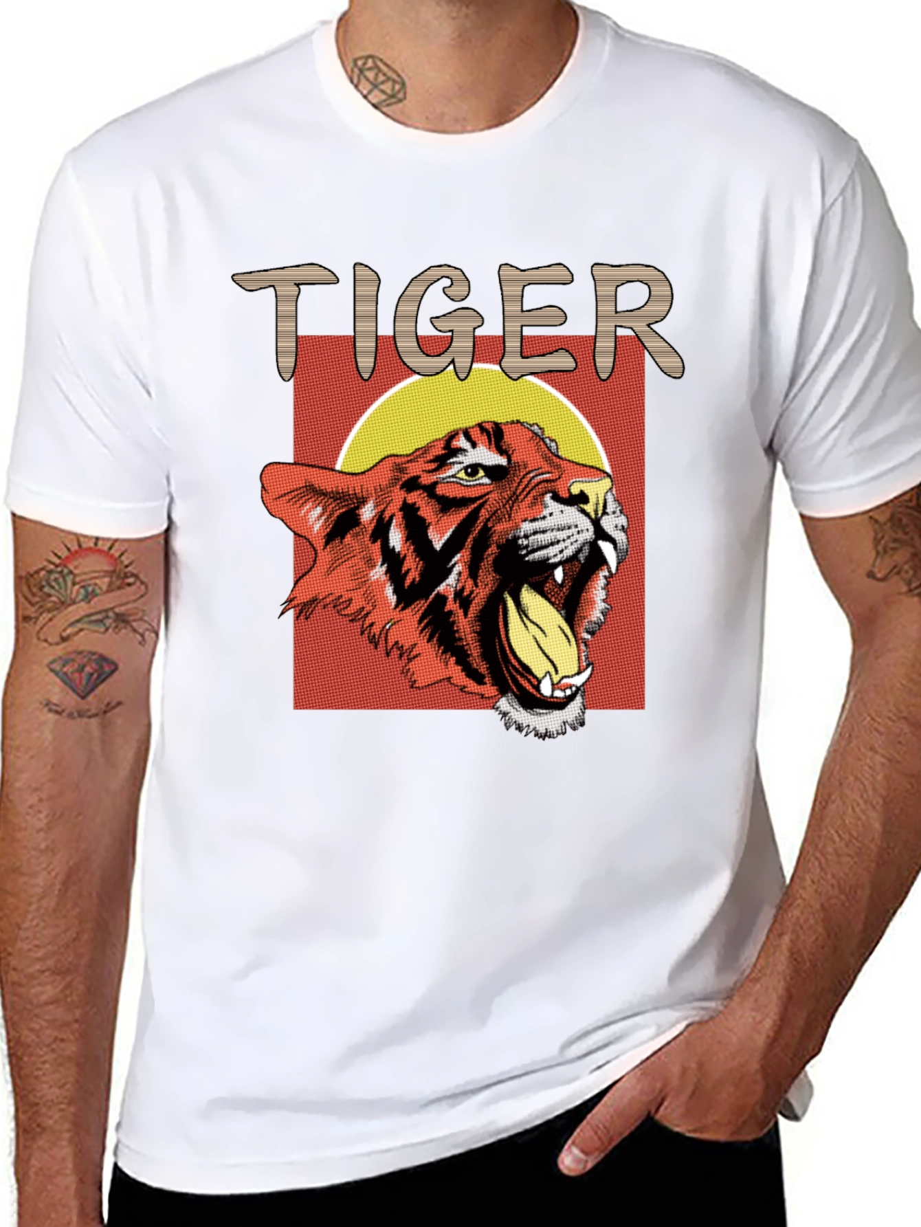 Black Tiger Graphic Tee - Bold Animal Print T-Shirt view 8