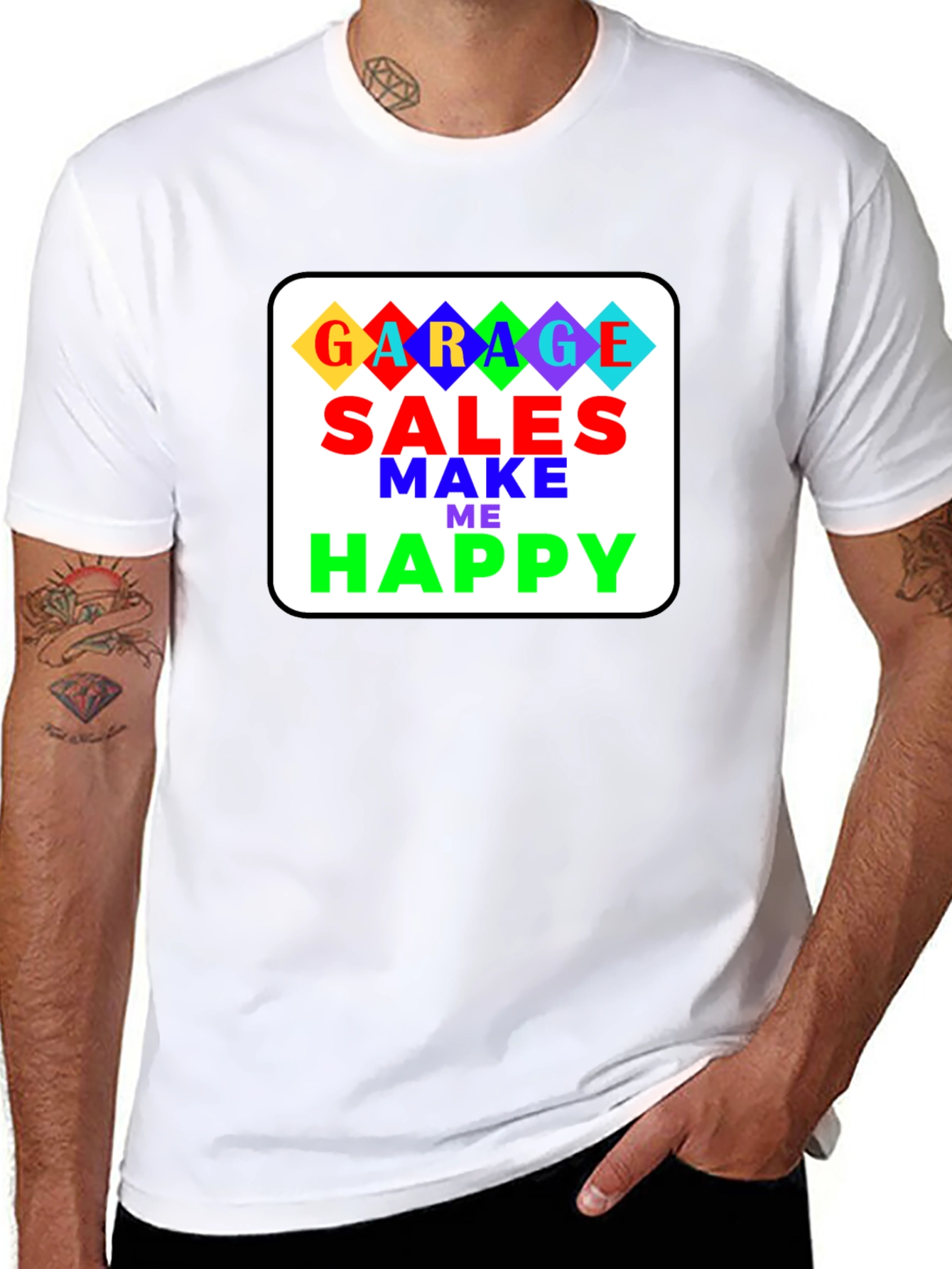 Garage Sales Make Me Happy T-Shirt - Black - 8