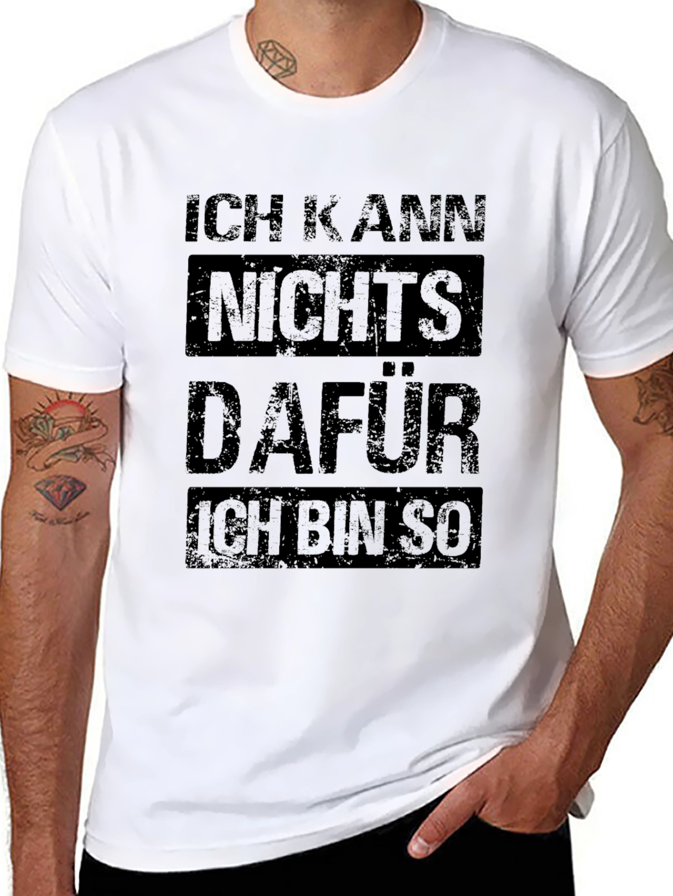 Black German Slogan T-Shirt - Ich Kann Nichts Dafur view 8