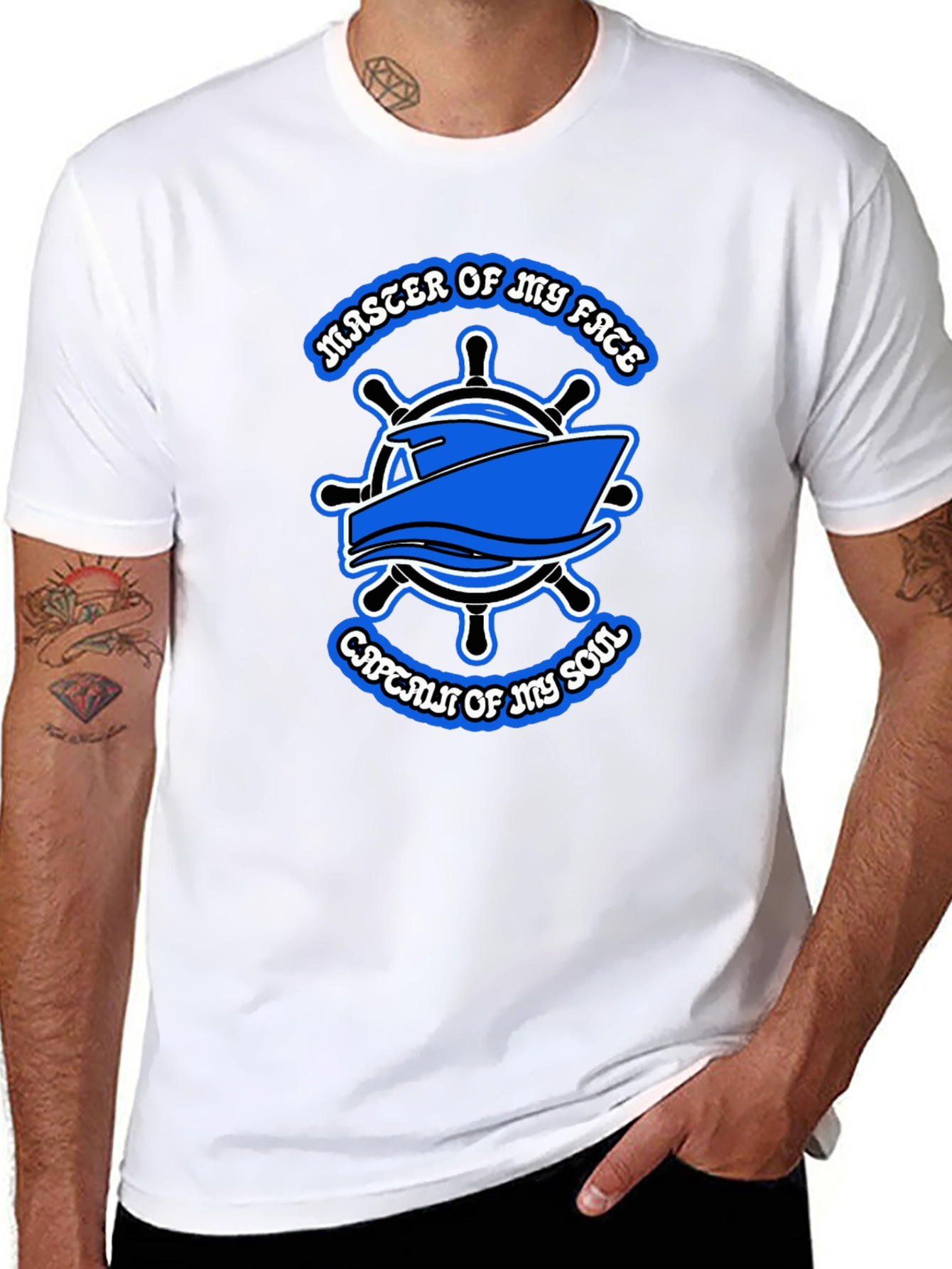 Nautical Theme T-Shirt - Master of My Fate, Captain of My Soul - 8