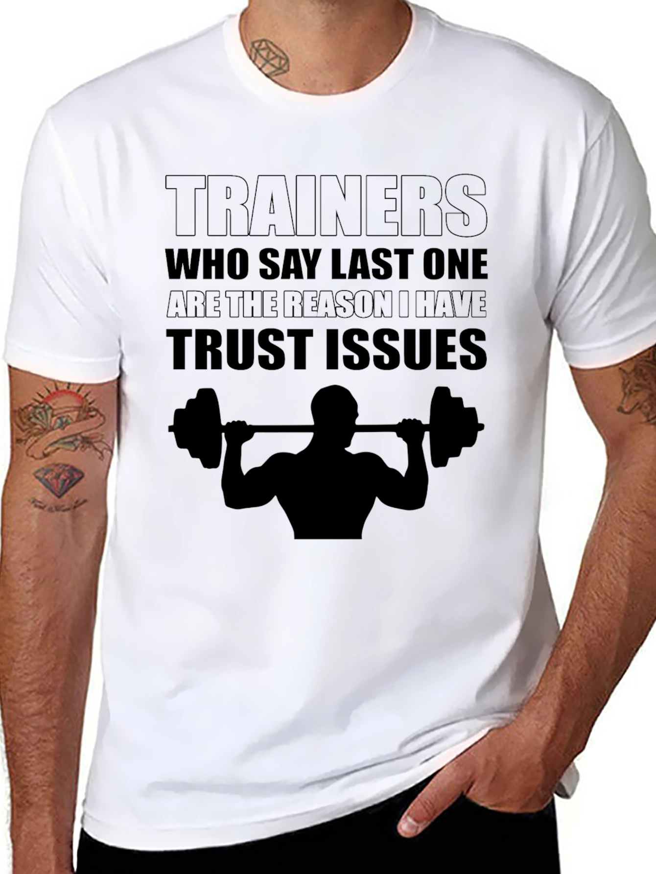 Black Trainers Trust Issues Graphic T-Shirt view 8