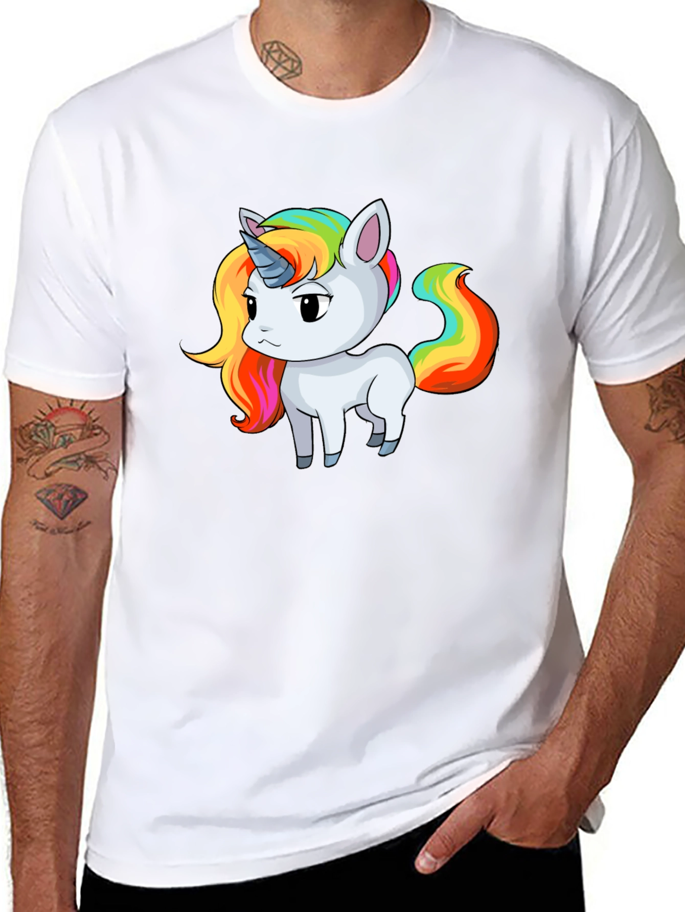 Black Unicorn Graphic Tee - Fun, Unique Design view 8
